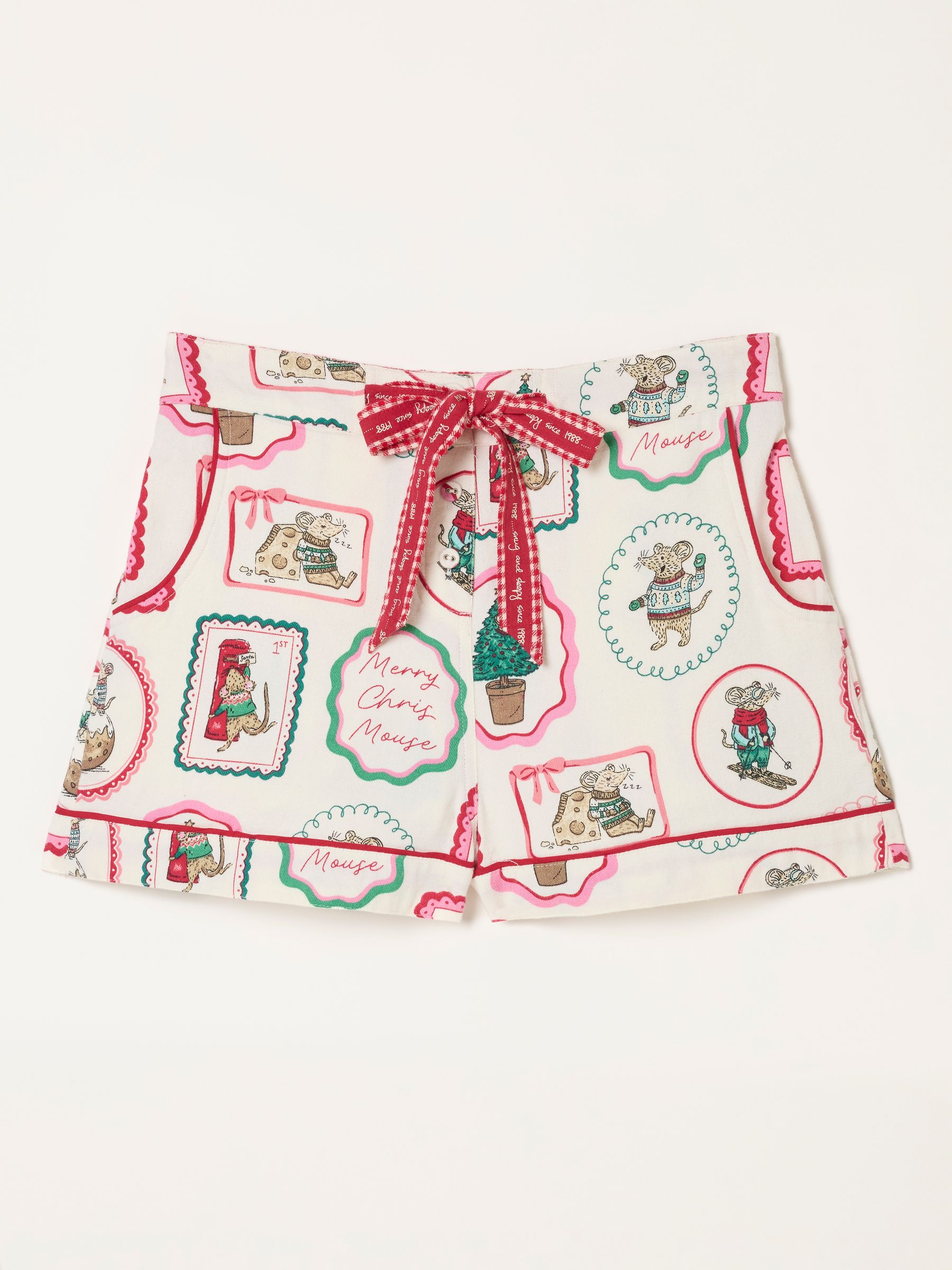 Shelter Red Christmas Mouse Pyjama Shorts - Image 6 of 6