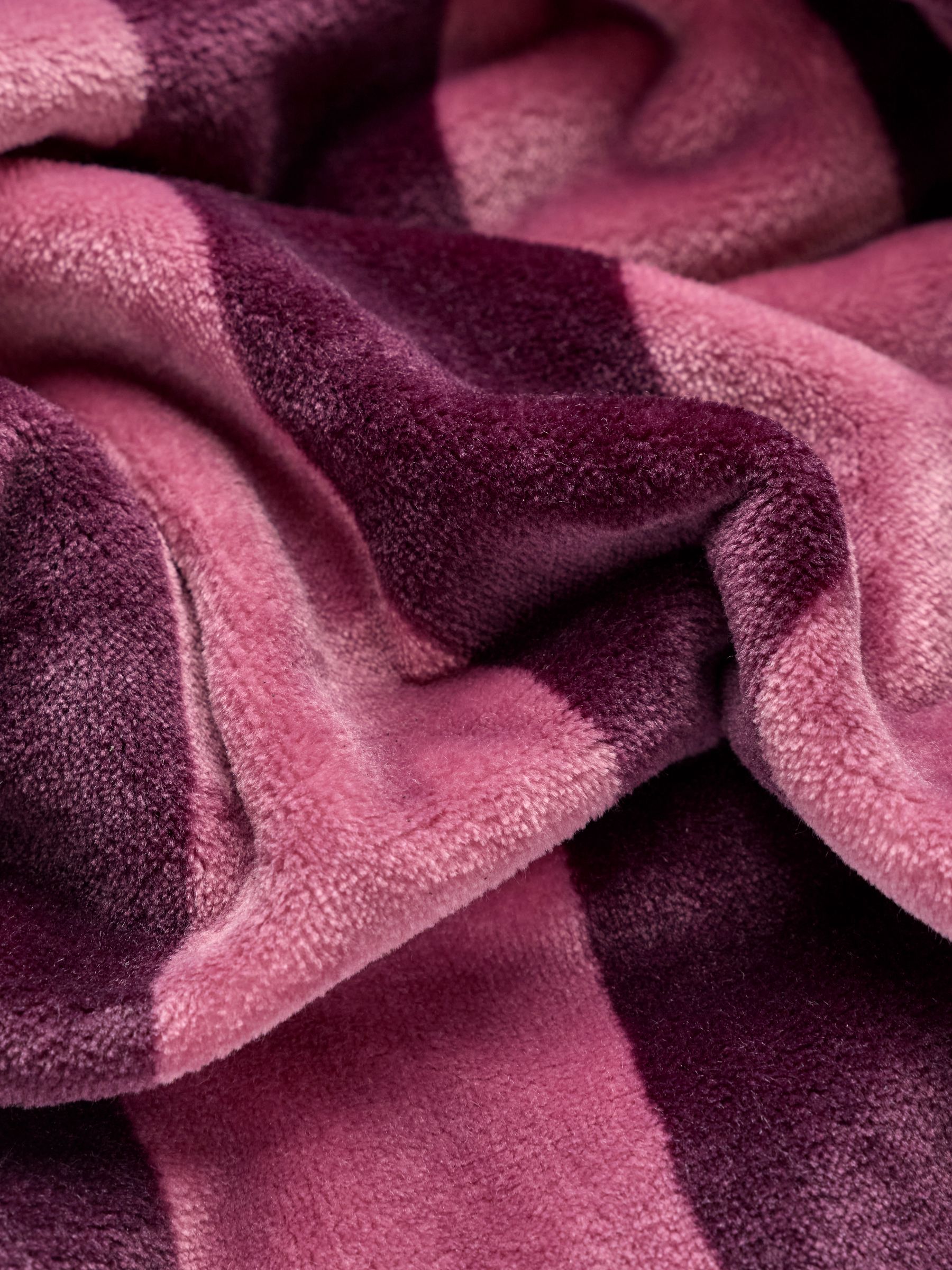Plum Purple Soft Striped Dressing Gown - Image 6 of 6