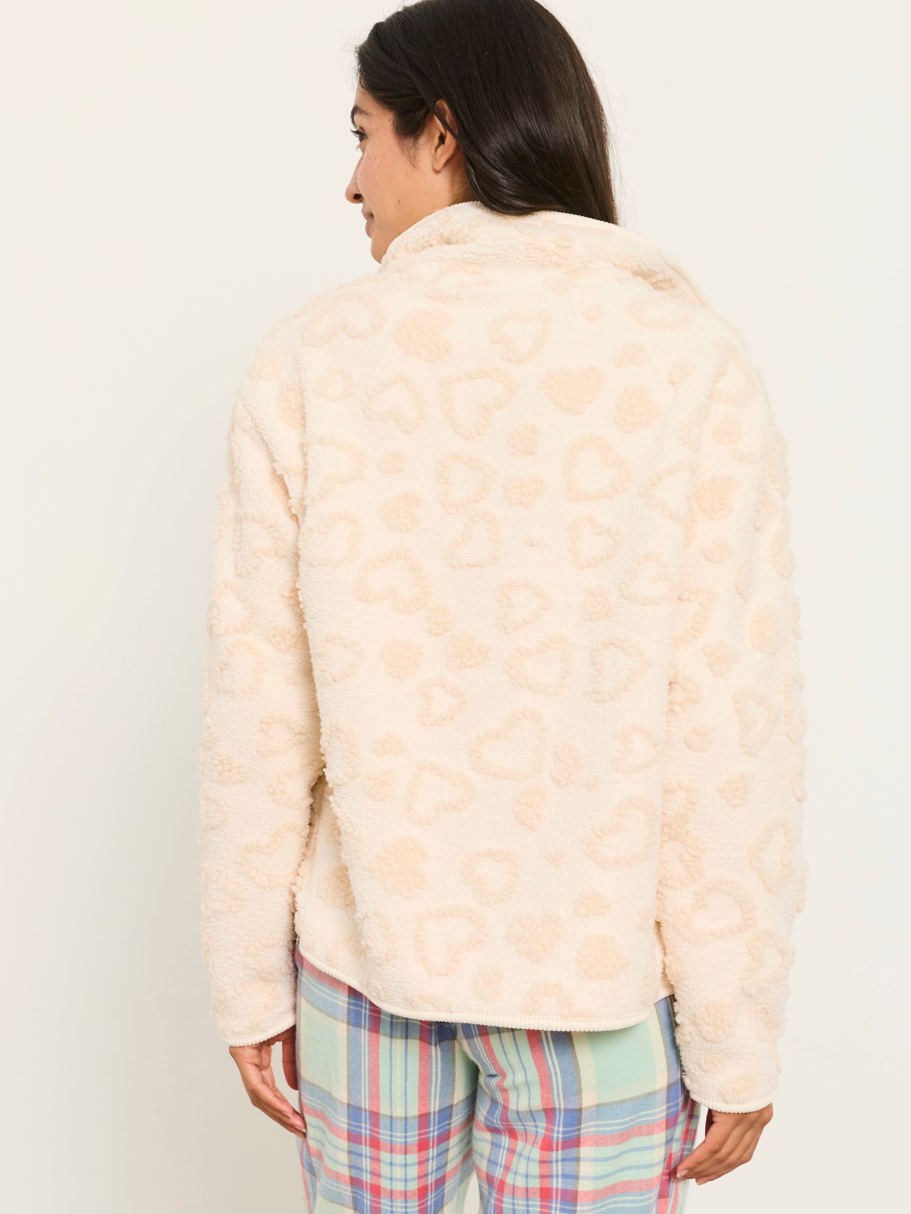 Ivory Abstract Heart Fleece - Image 2 of 6
