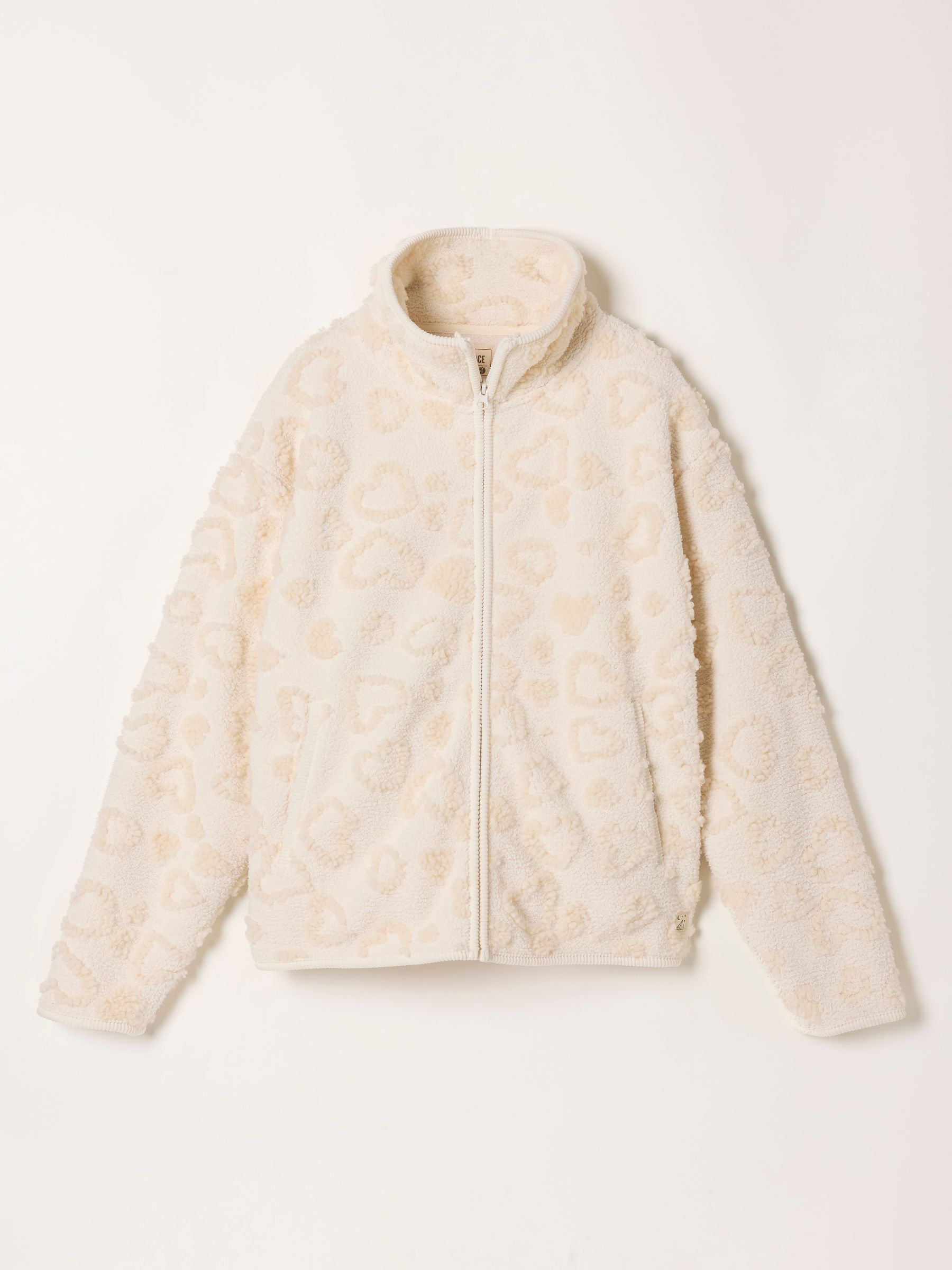 Ivory Abstract Heart Fleece - Image 5 of 6