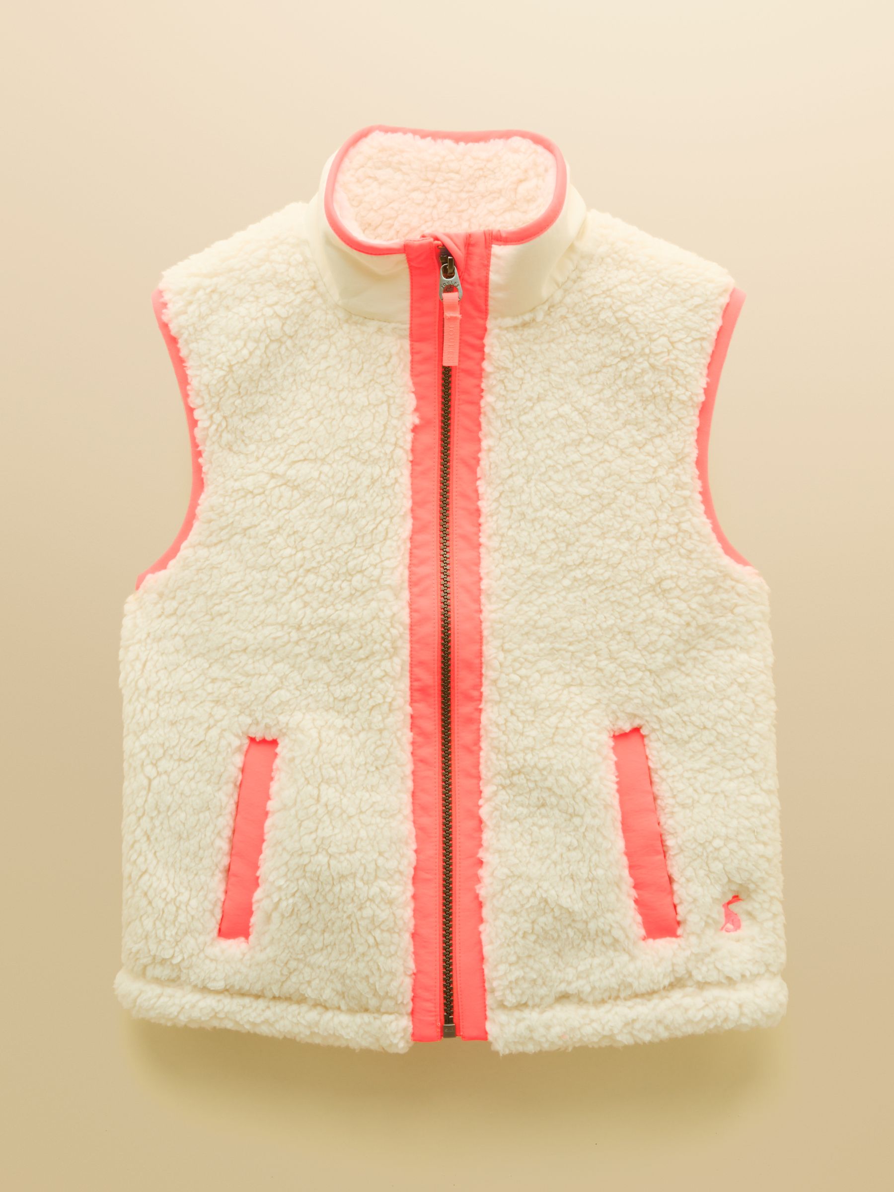 Girls' Tilly Cream Fleece Gilet - Image 1 of 4