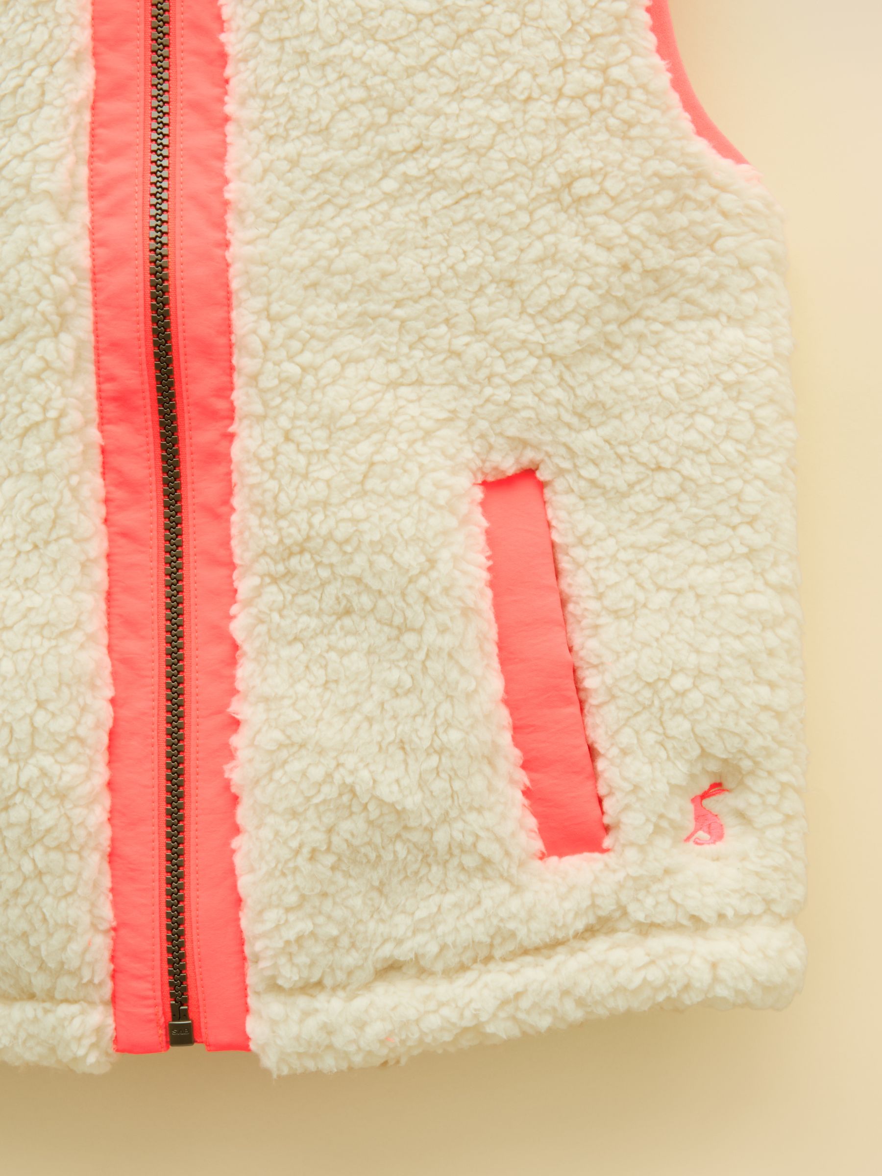 Girls' Tilly Cream Fleece Gilet - Image 3 of 4