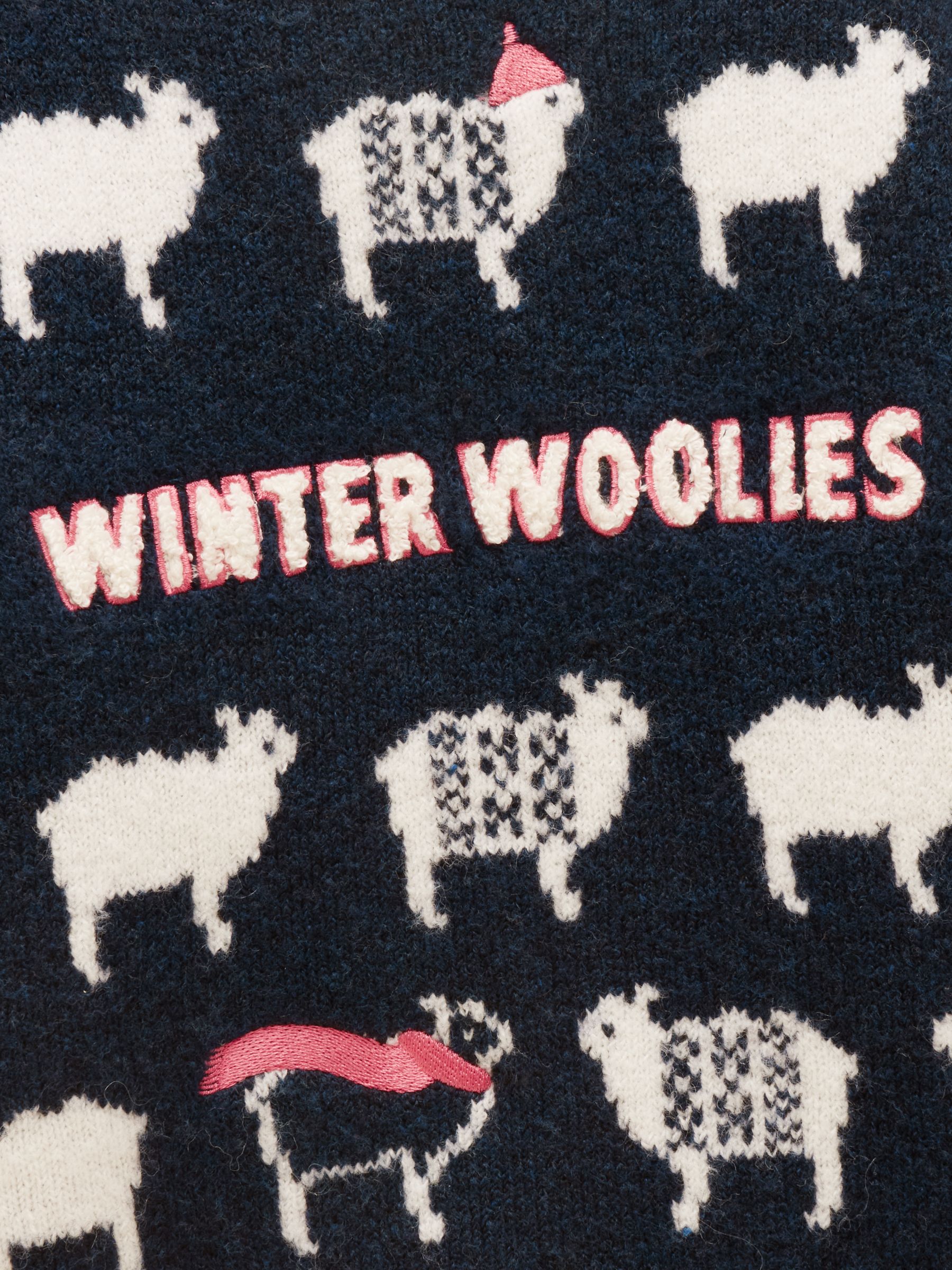 Kids' Woolies Navy Blue Crew Neck Knitted Jumper - Image 3 of 4