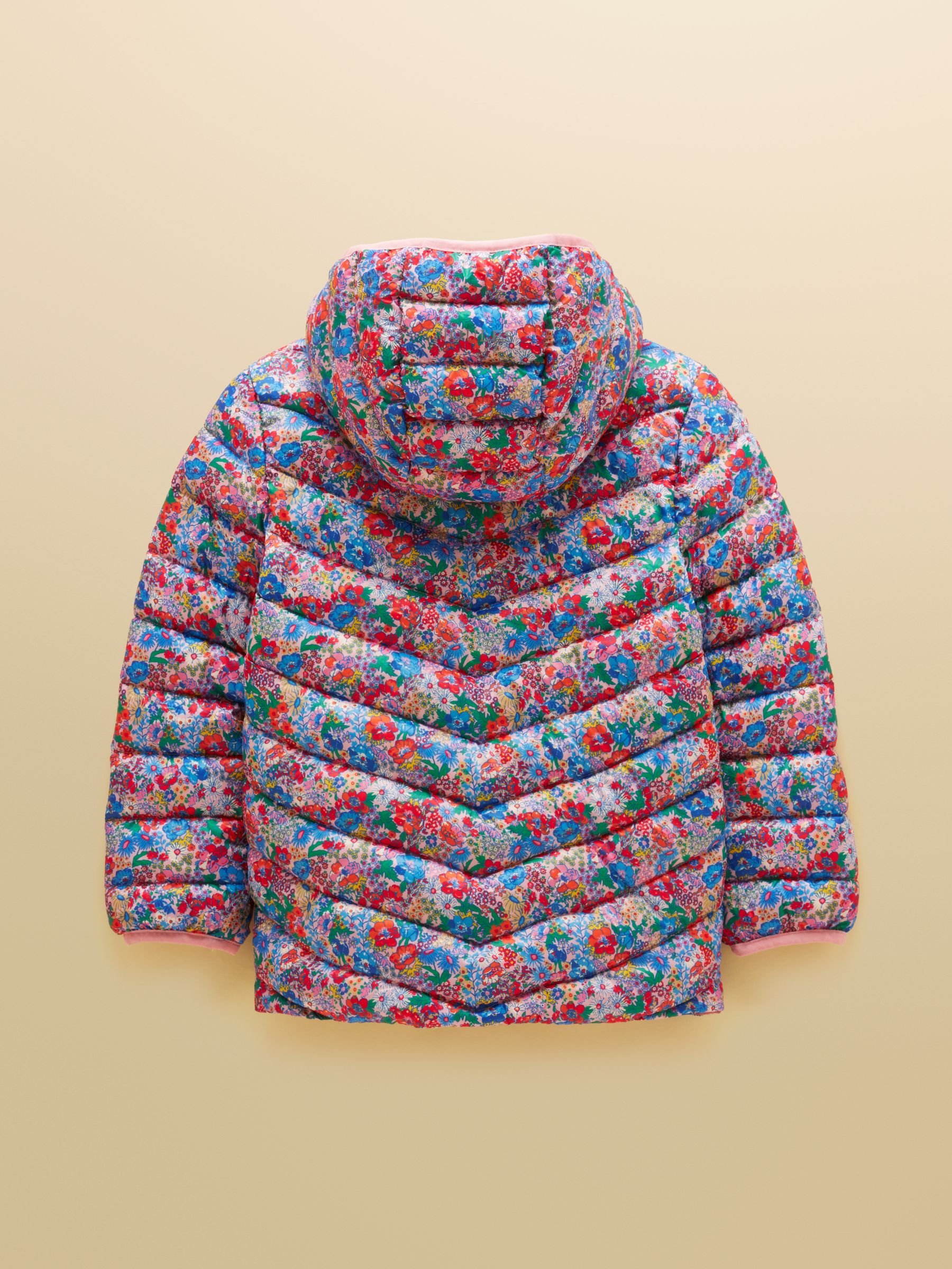 Kids' Cairn Pink Ditsy Showerproof Padded Coat with Hood - Image 2 of 4