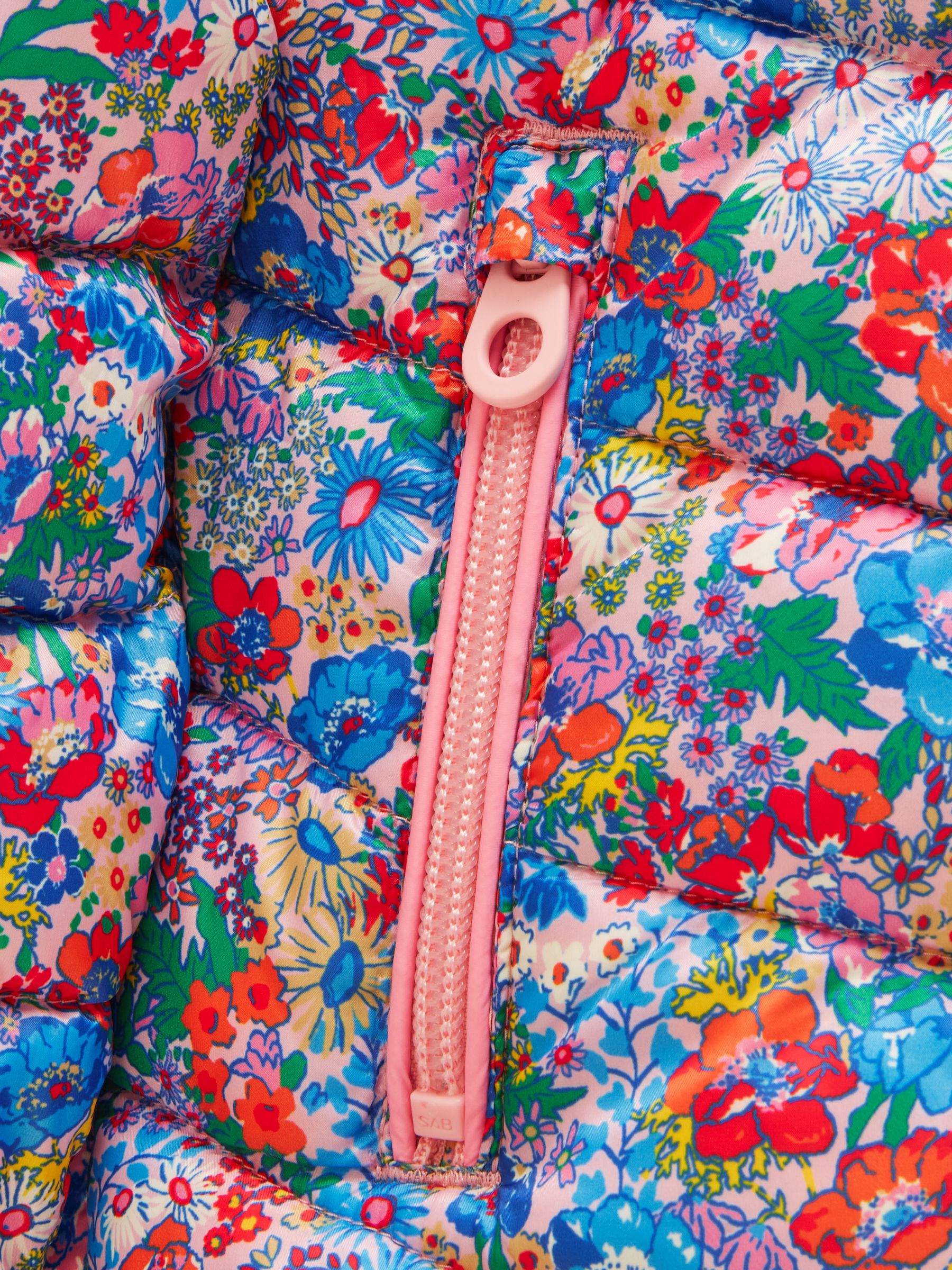 Kids' Cairn Pink Ditsy Showerproof Padded Coat with Hood - Image 5 of 6