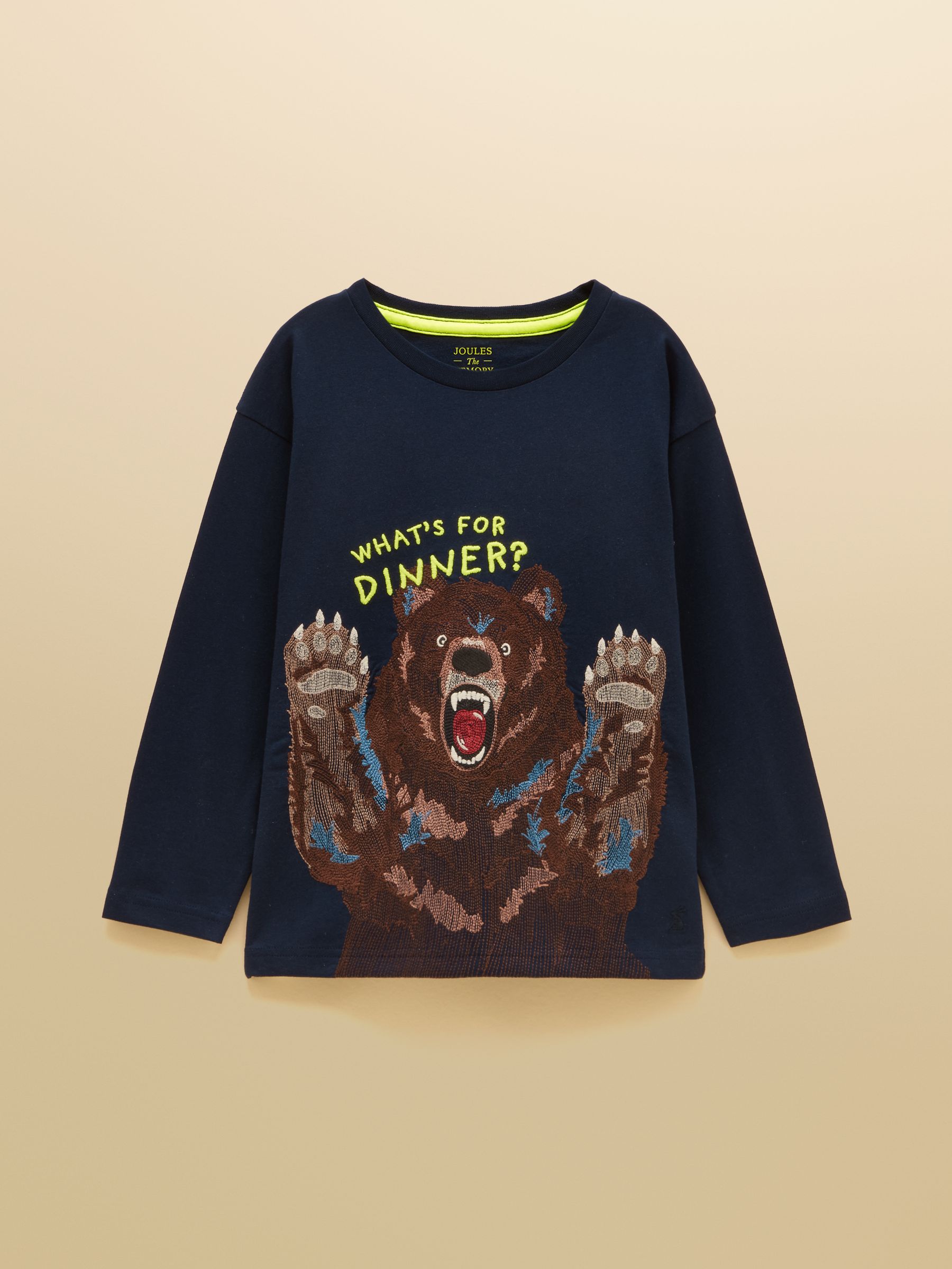 Boys' Finlay Navy Long Sleeve Applique Graphic T-Shirt - Image 1 of 5