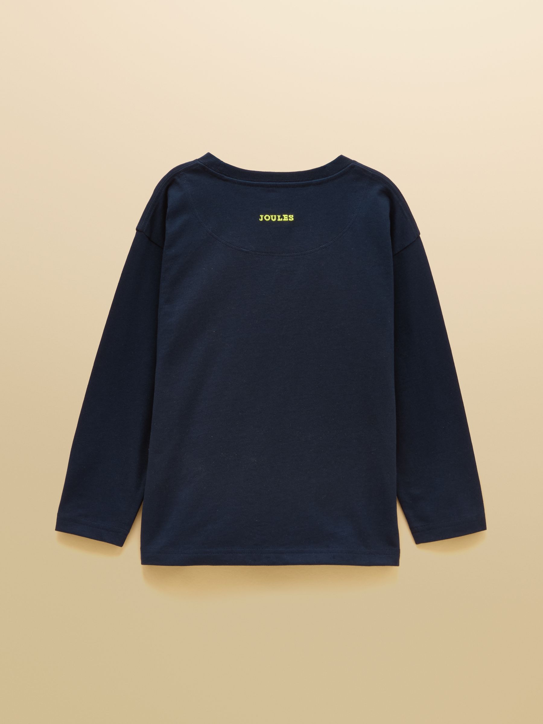 Boys' Finlay Navy Long Sleeve Applique Graphic T-Shirt - Image 2 of 5 Boys' Finlay Navy Long Sleeve Applique Graphic T-Shirt - Image 2 of 5