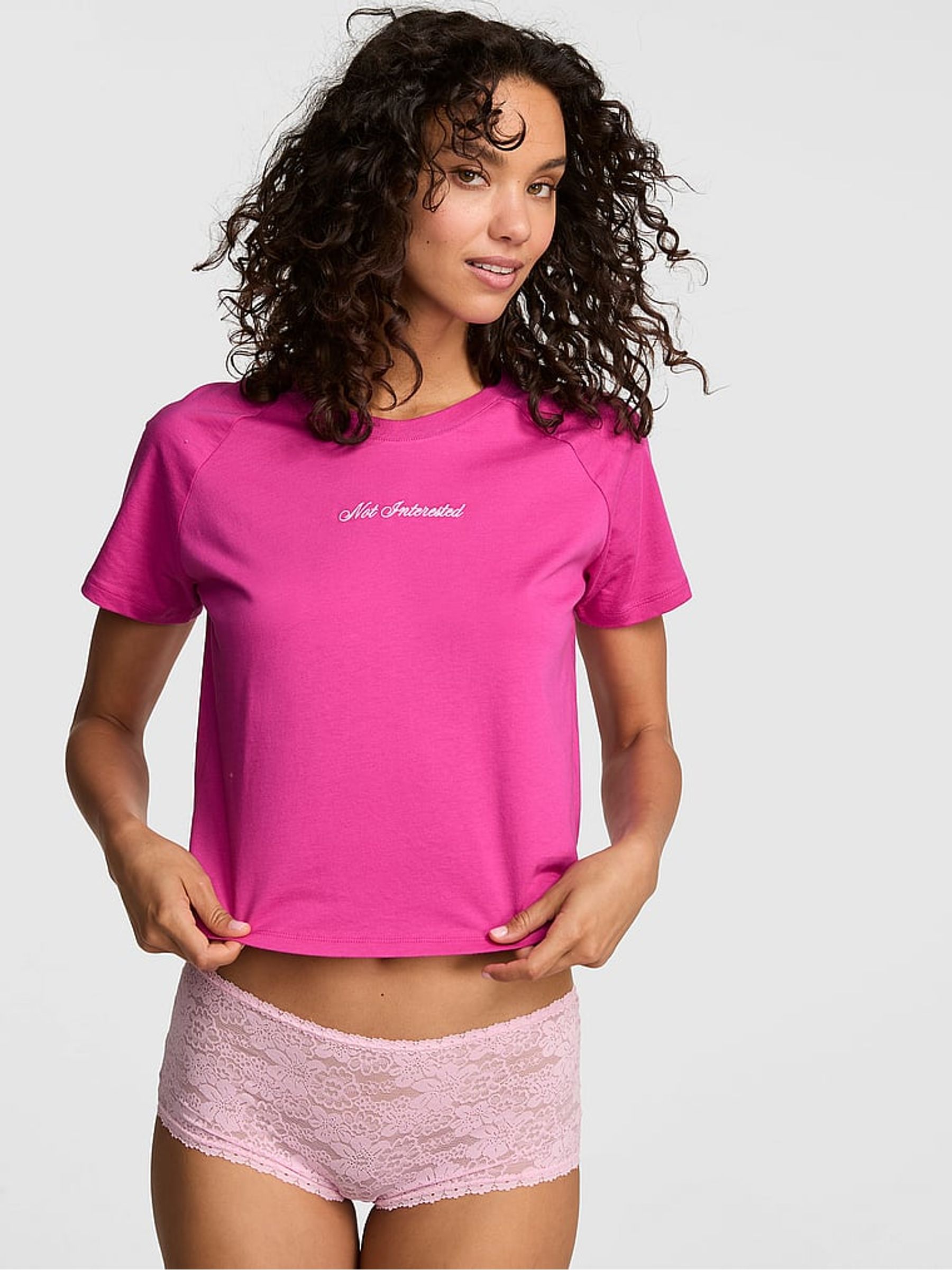 Pink Fire Pocket Detail Pyjama Top - Image 1 of 2