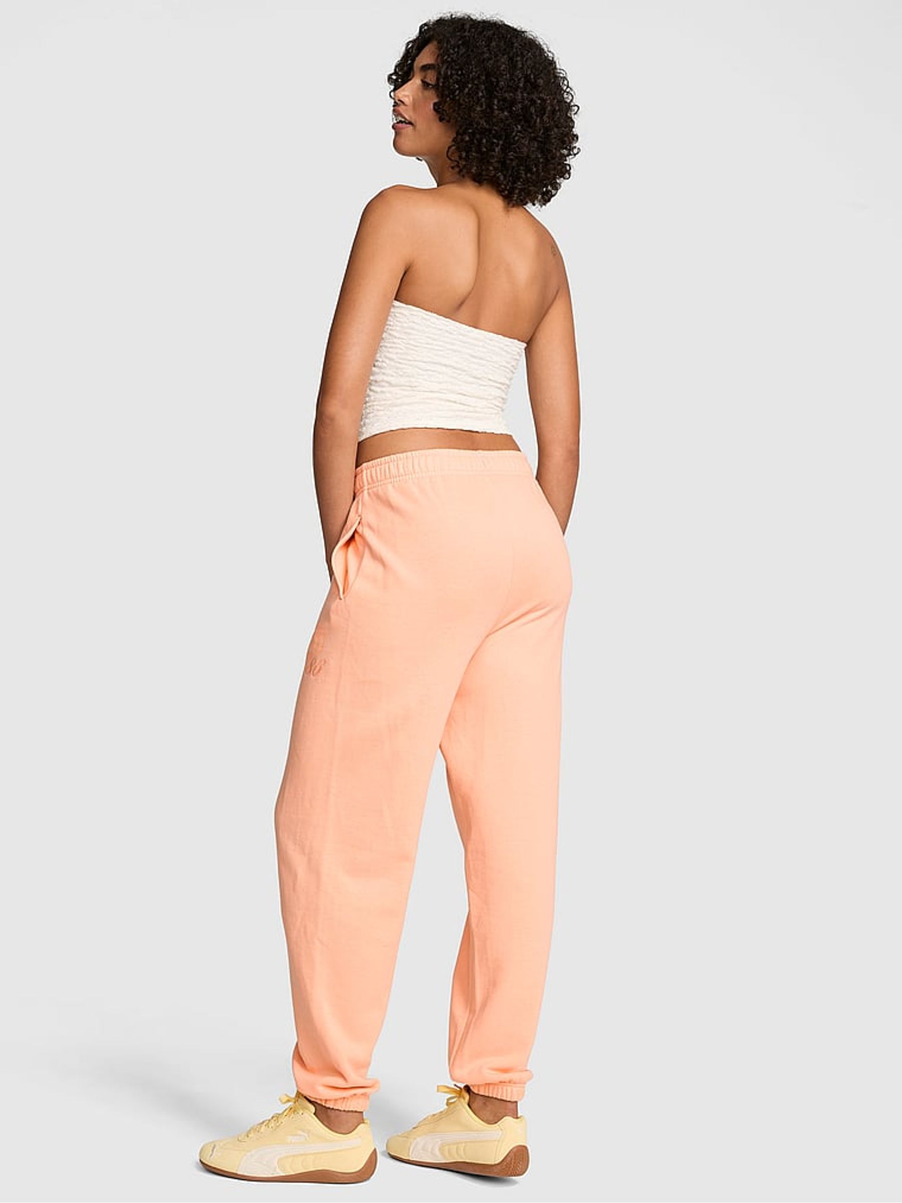 Peach Tree Orange Cuffed Fleece Joggers - Image 2 of 2
