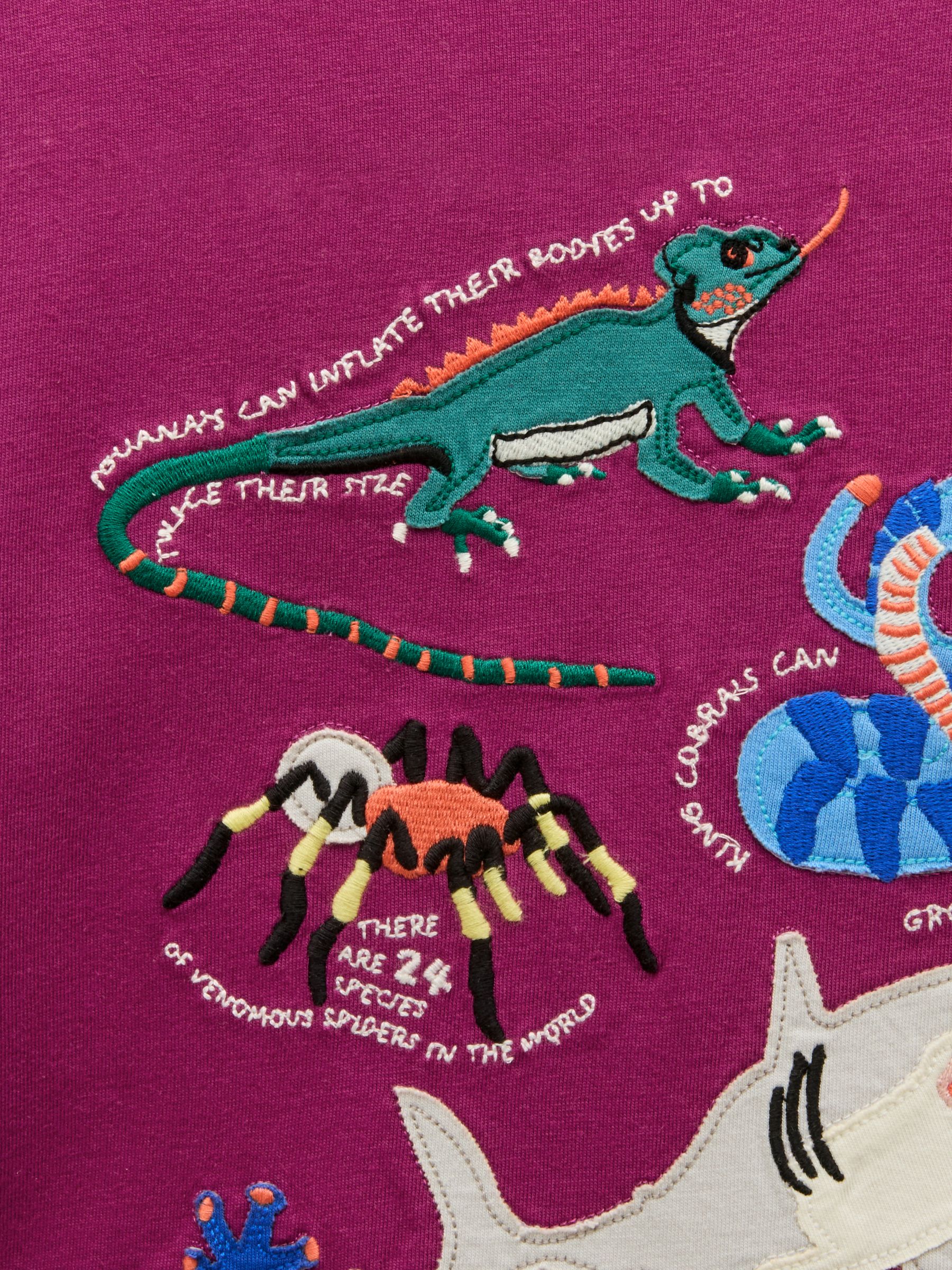 Boys' Finlay Purple Long Sleeve Applique Graphic T-Shirt - Image 3 of 4