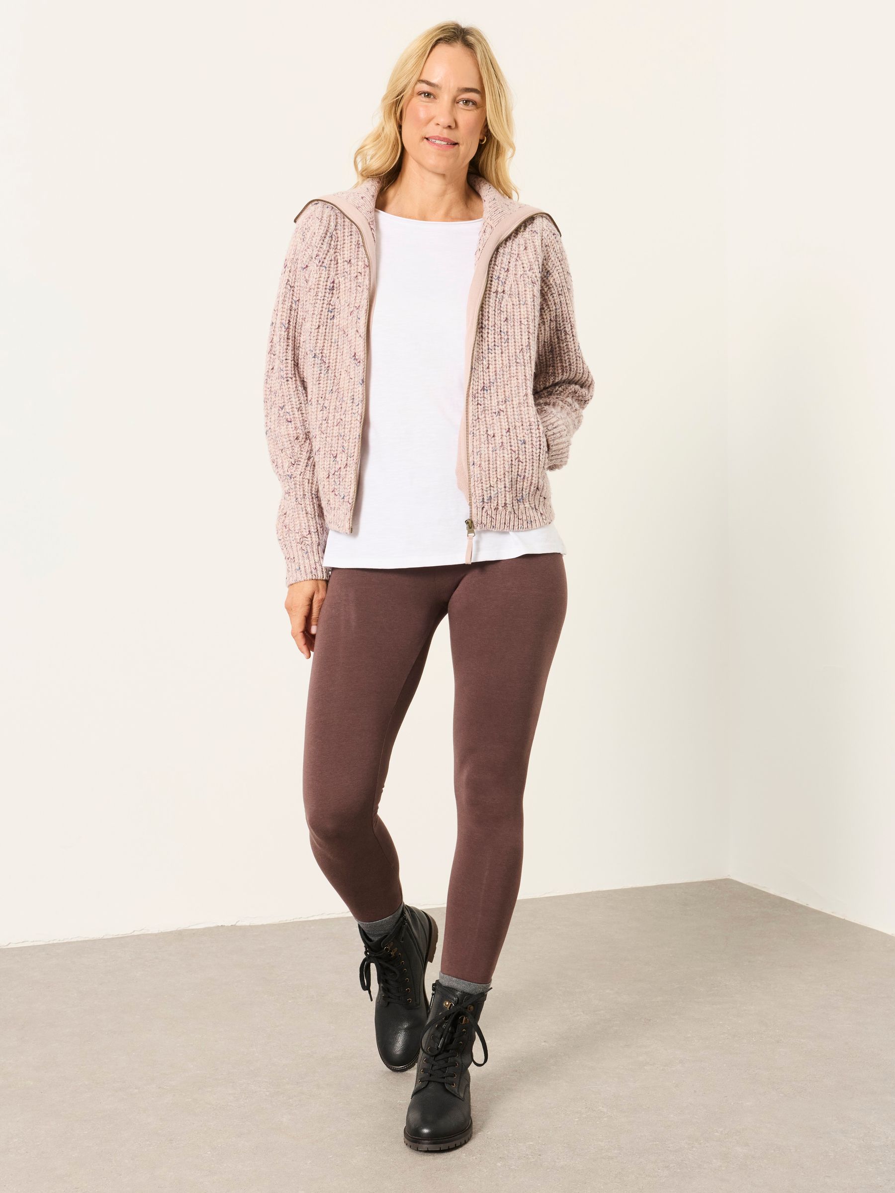 Meribel Chocolate Brown High Rise Leggings - Image 4 of 6