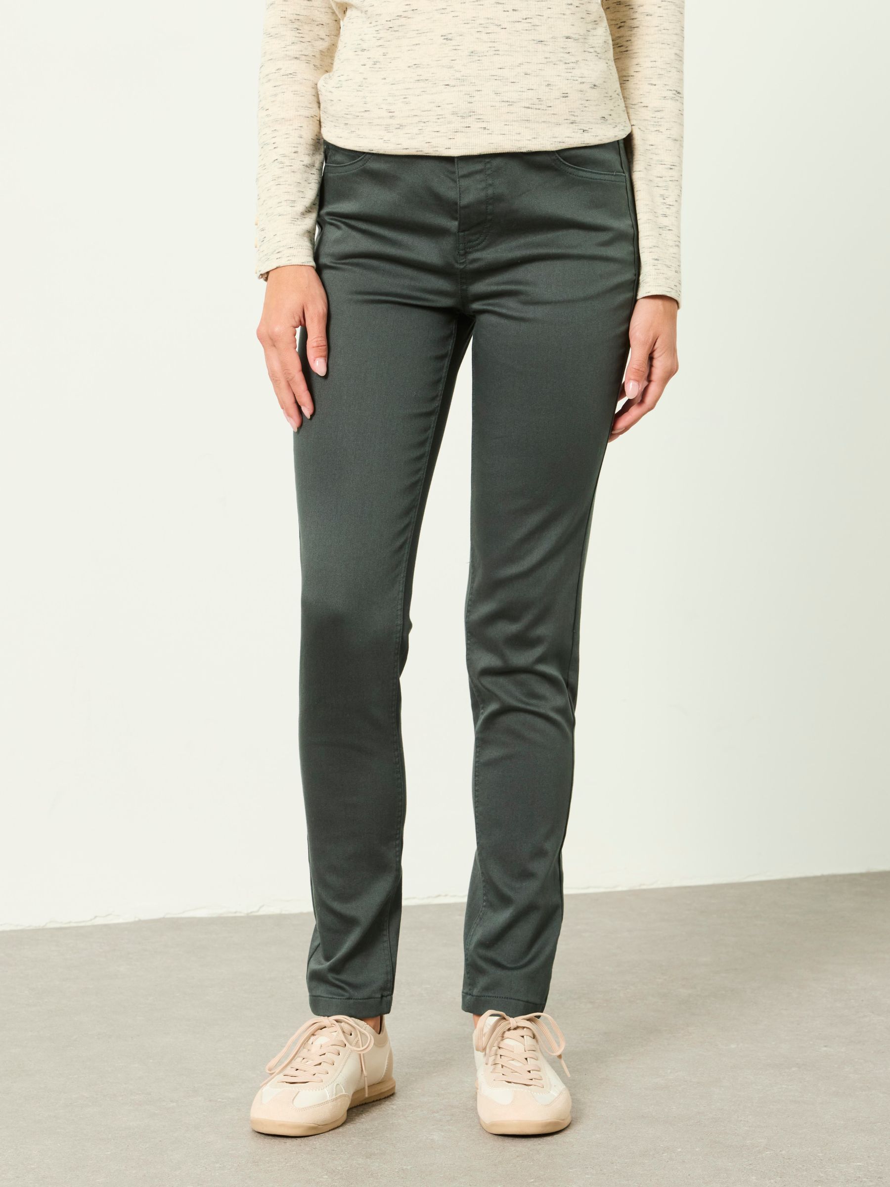 HAYLE Green Denim Five pocket Trousers - Image 1 of 5