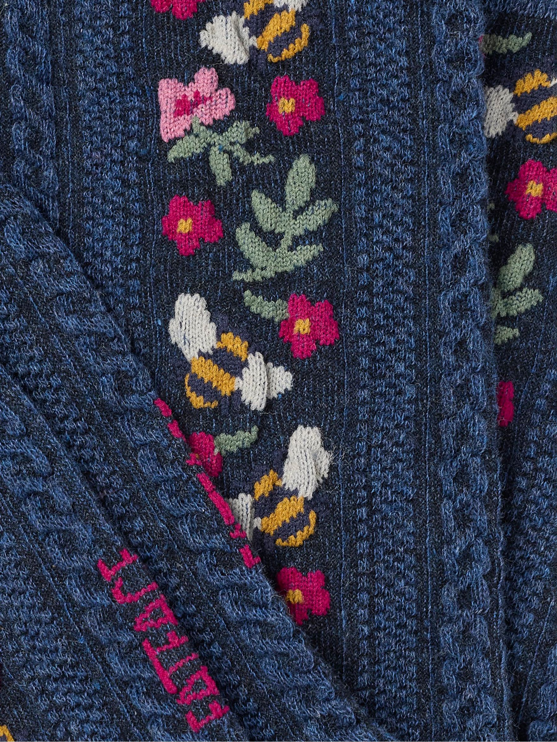 Navy Cable Bee Socks - Image 2 of 2