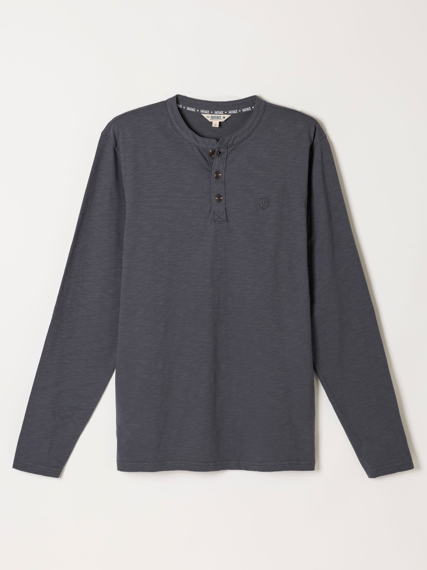 Henley Washed Black Long Sleeve Woodside - Image 1 of 1 Henley Washed Black Long Sleeve Woodside - Image 1 of 1
