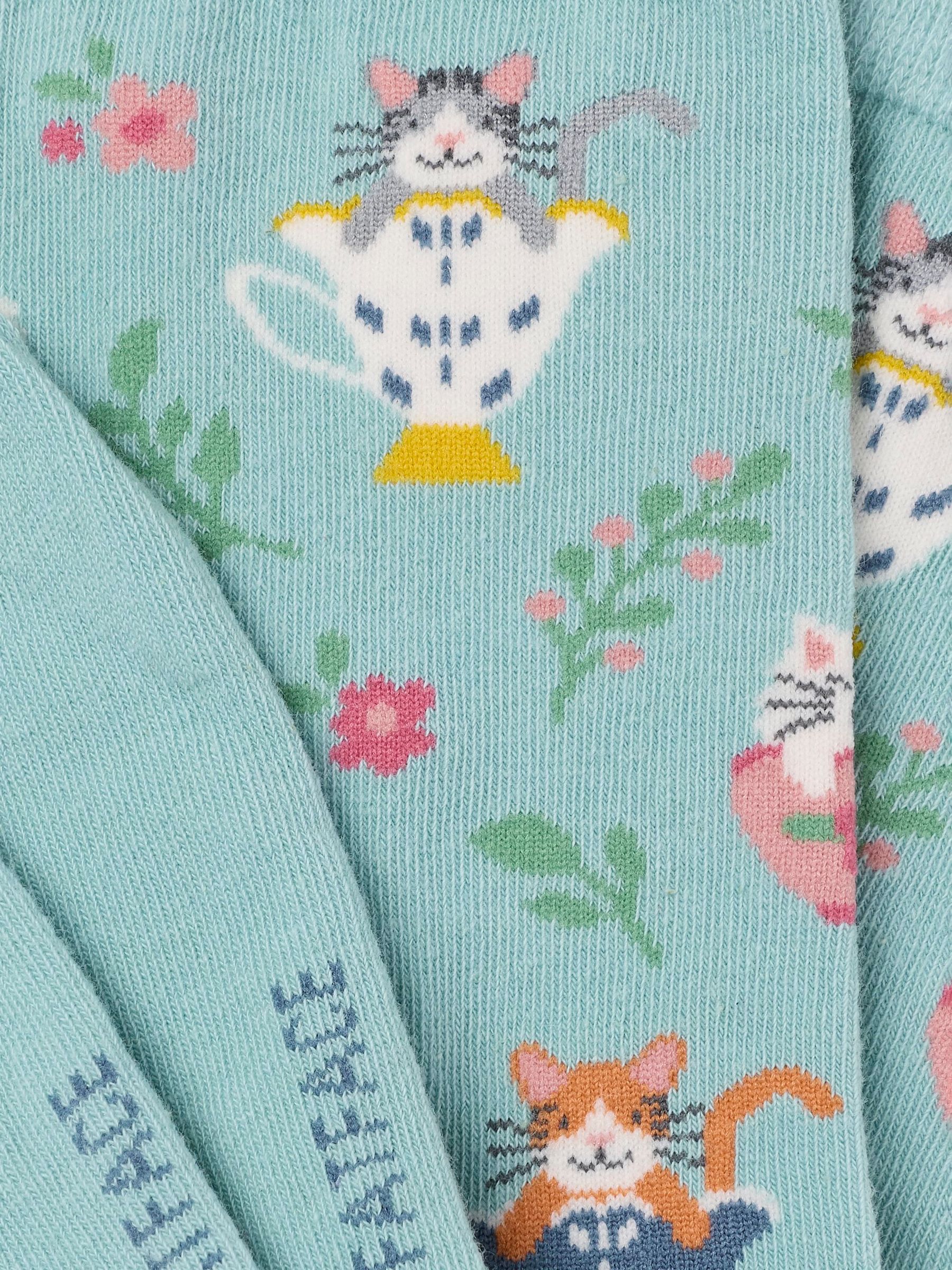Blue Teacup Cats Socks - Image 2 of 2