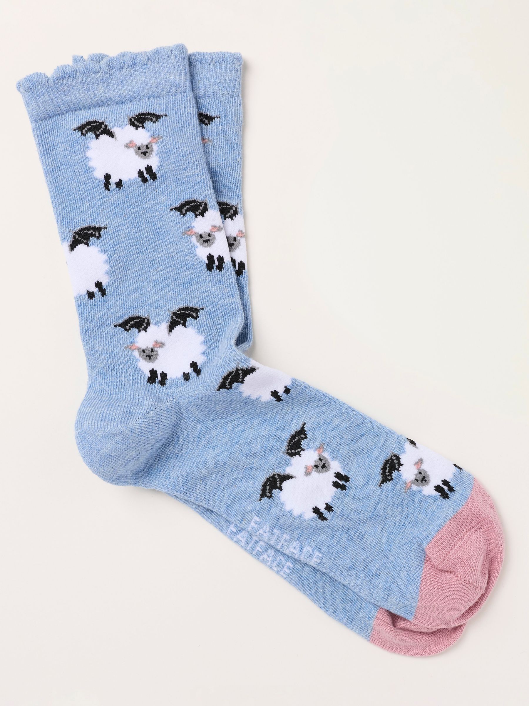 Blue Halloween Bat Sheep Socks - Image 1 of 2
