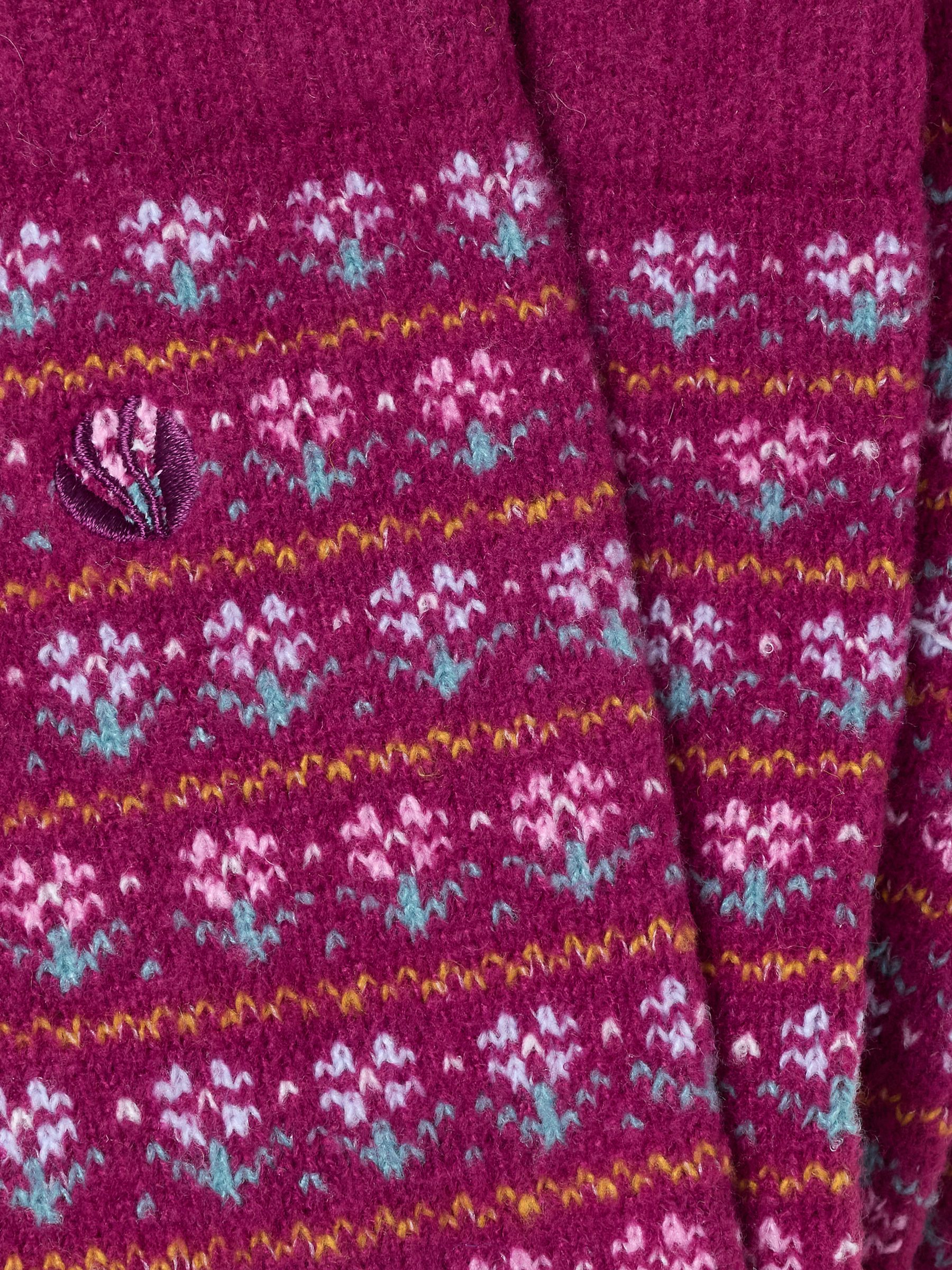 Fairisle Socks in Burgundy - Image 2 of 2