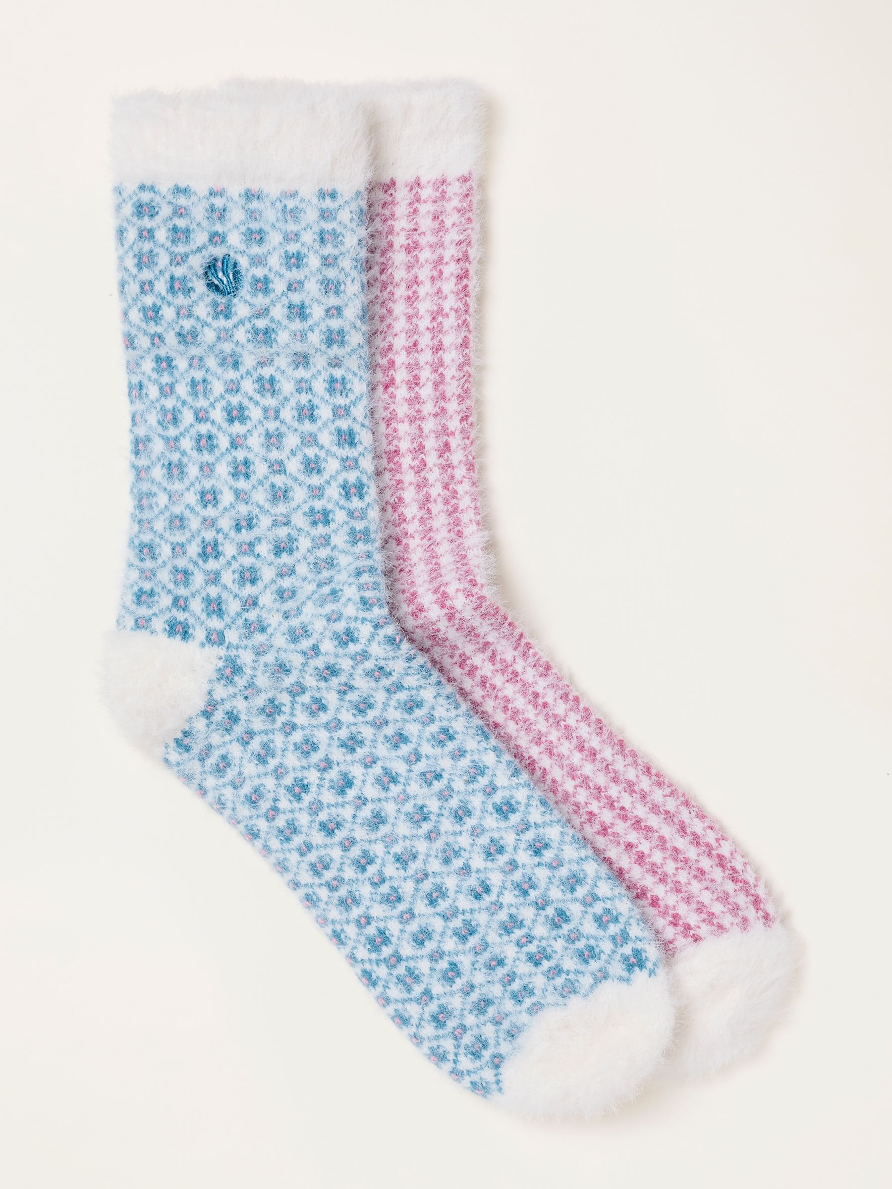 2 Pairs of Fluffy Socks in Blue - Image 1 of 3 2 Pairs of Fluffy Socks in Blue - Image 1 of 3