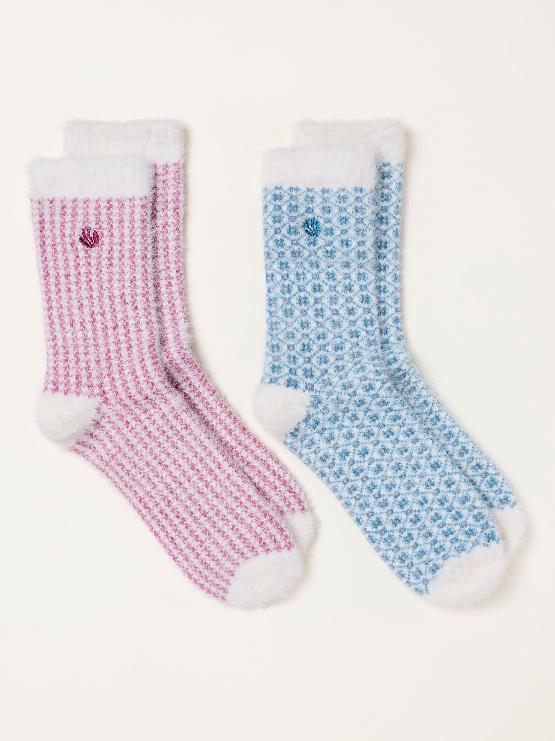 2 Pairs of Fluffy Socks in Blue - Image 2 of 3 2 Pairs of Fluffy Socks in Blue - Image 2 of 3