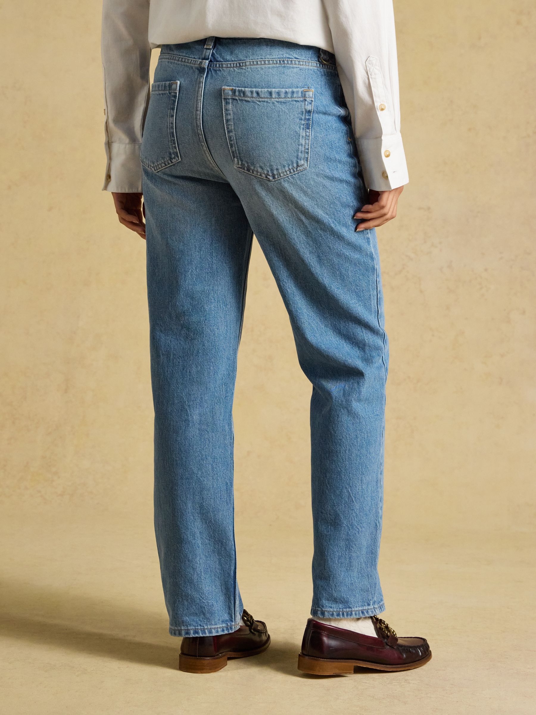 Denim Light Wash High Rise Straight Leg Jeans - Image 2 of 6