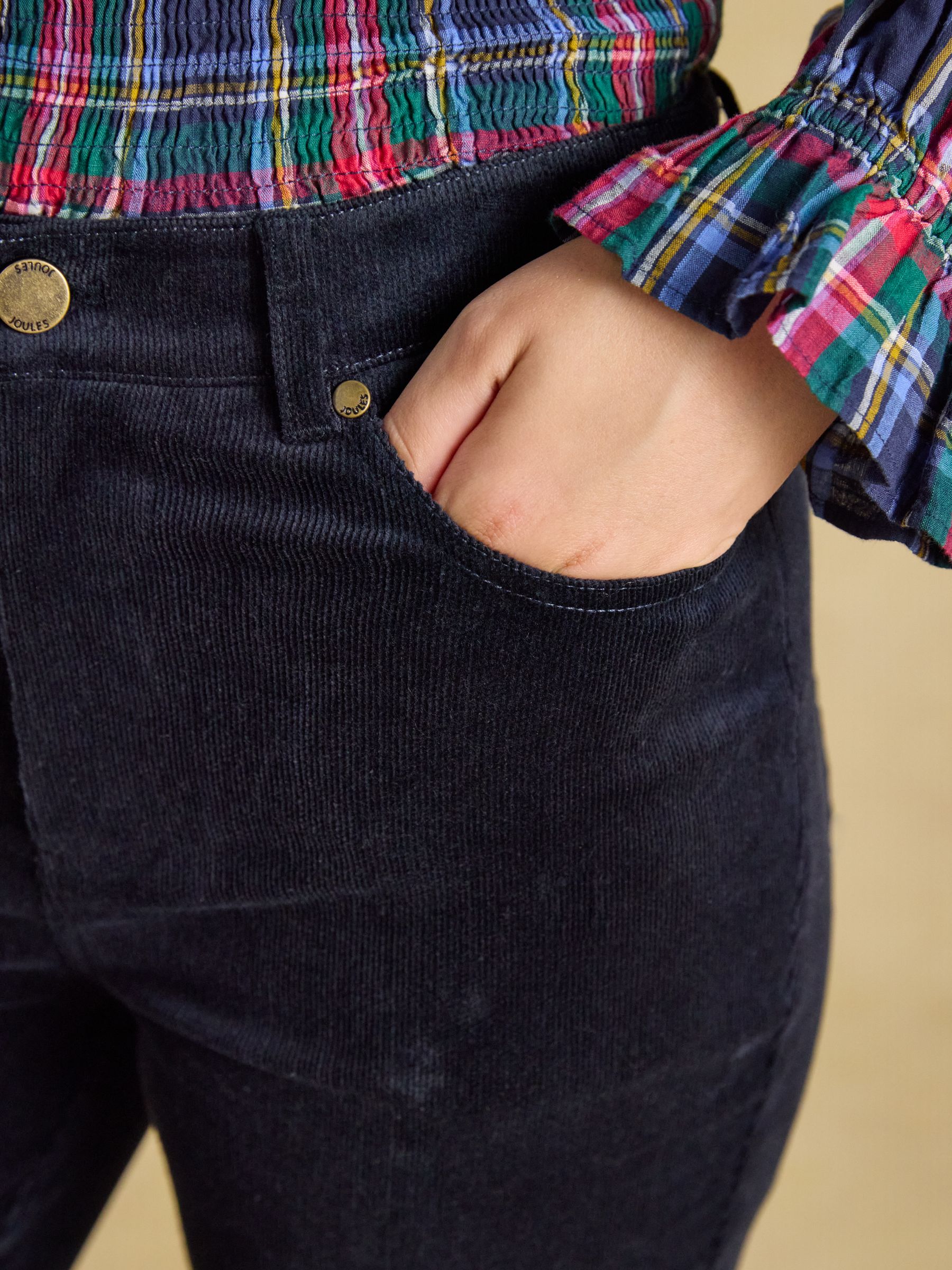 Slim Straight Navy Cord Trouser - Image 4 of 8