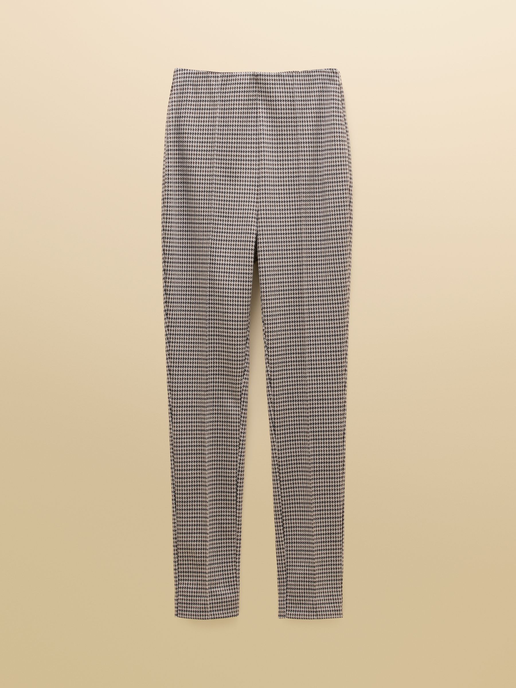Mia Brown/Cream Dogtooth Skinny Elasticated Trousers - Image 8 of 8 Mia Brown/Cream Dogtooth Skinny Elasticated Trousers - Image 8 of 8