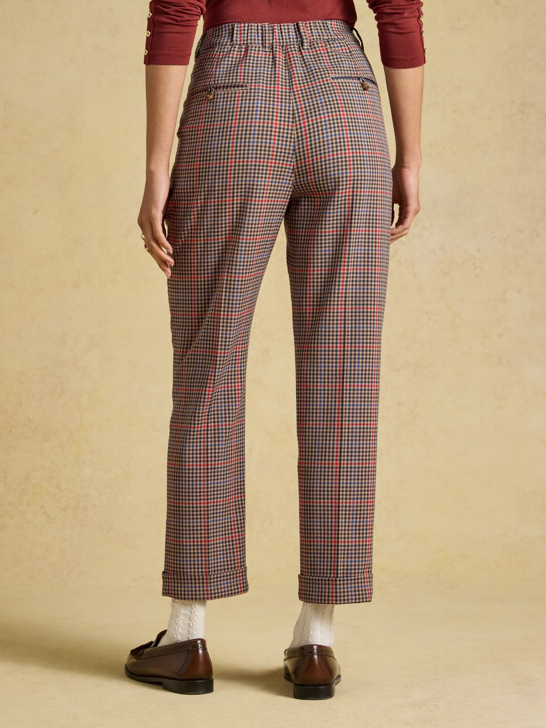 Ada Brown Hewitt Check Tapered Trousers - Image 2 of 7 Ada Brown Hewitt Check Tapered Trousers - Image 2 of 7