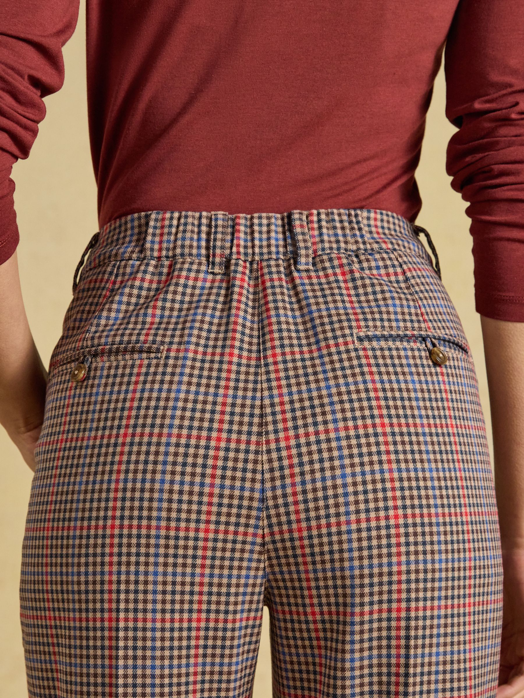 Ada Brown Hewitt Check Tapered Trousers - Image 6 of 7