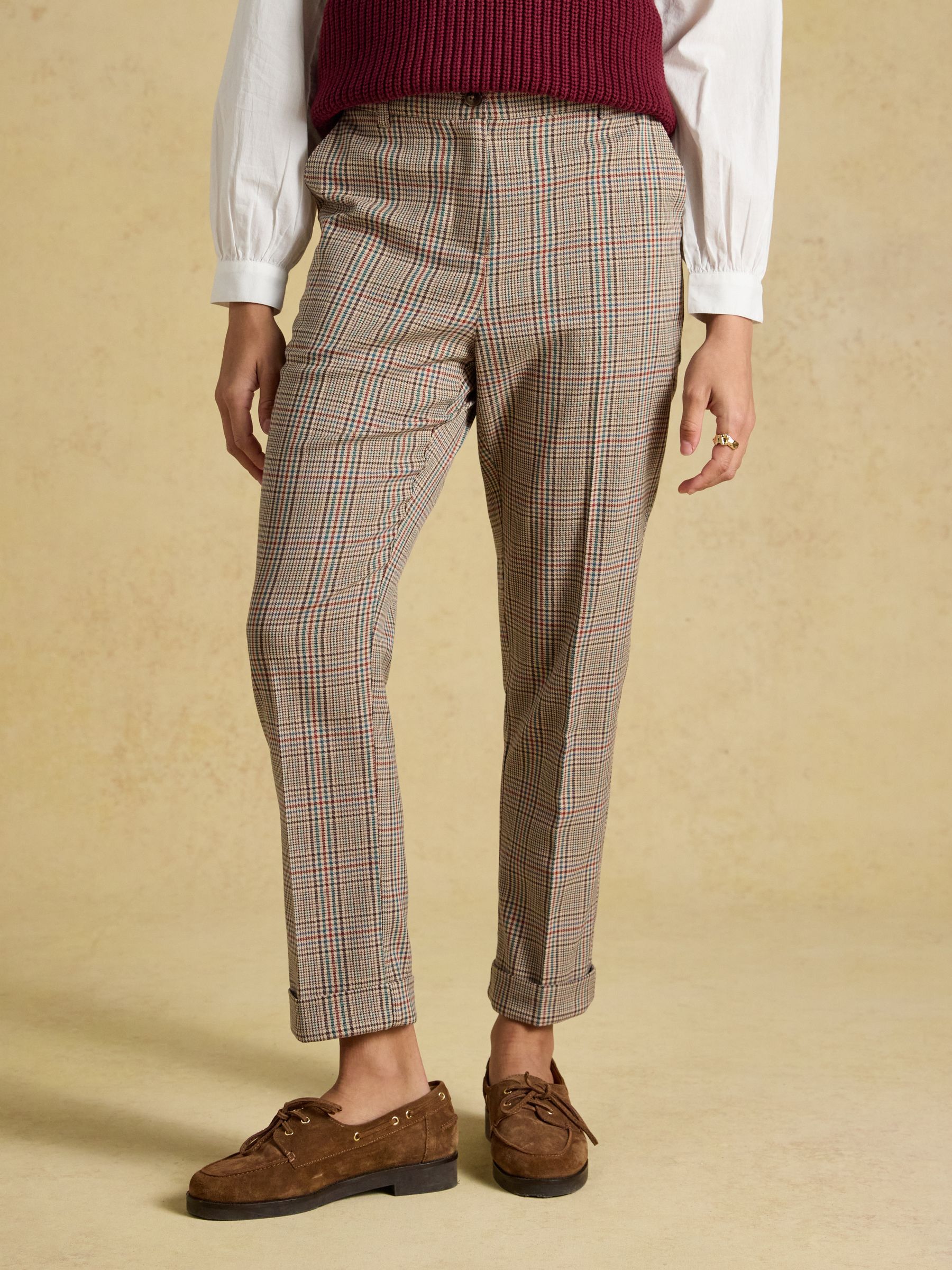 Ada Brown Swindale Tweed Tapered Trousers - Image 1 of 8