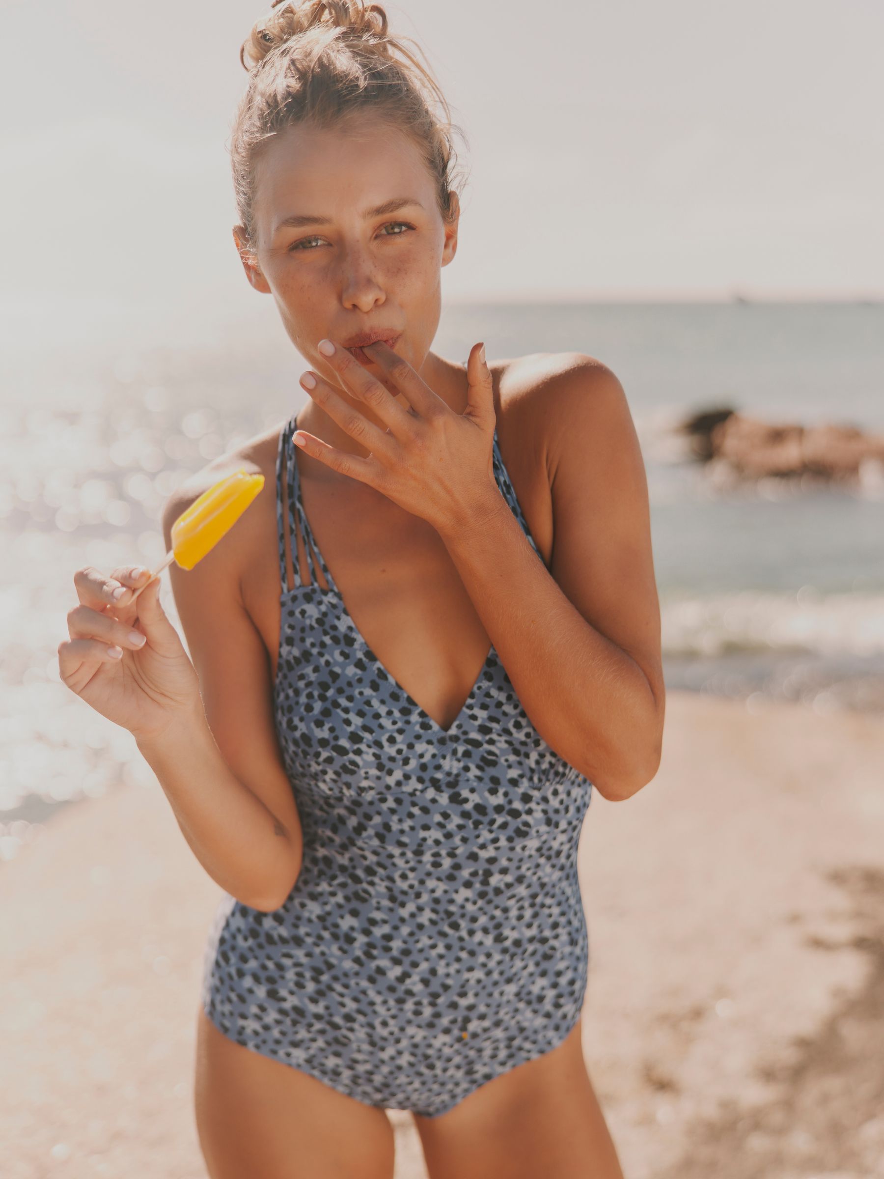 Blue Abstract Animal Hope Swimsuit - Image 1 of 6