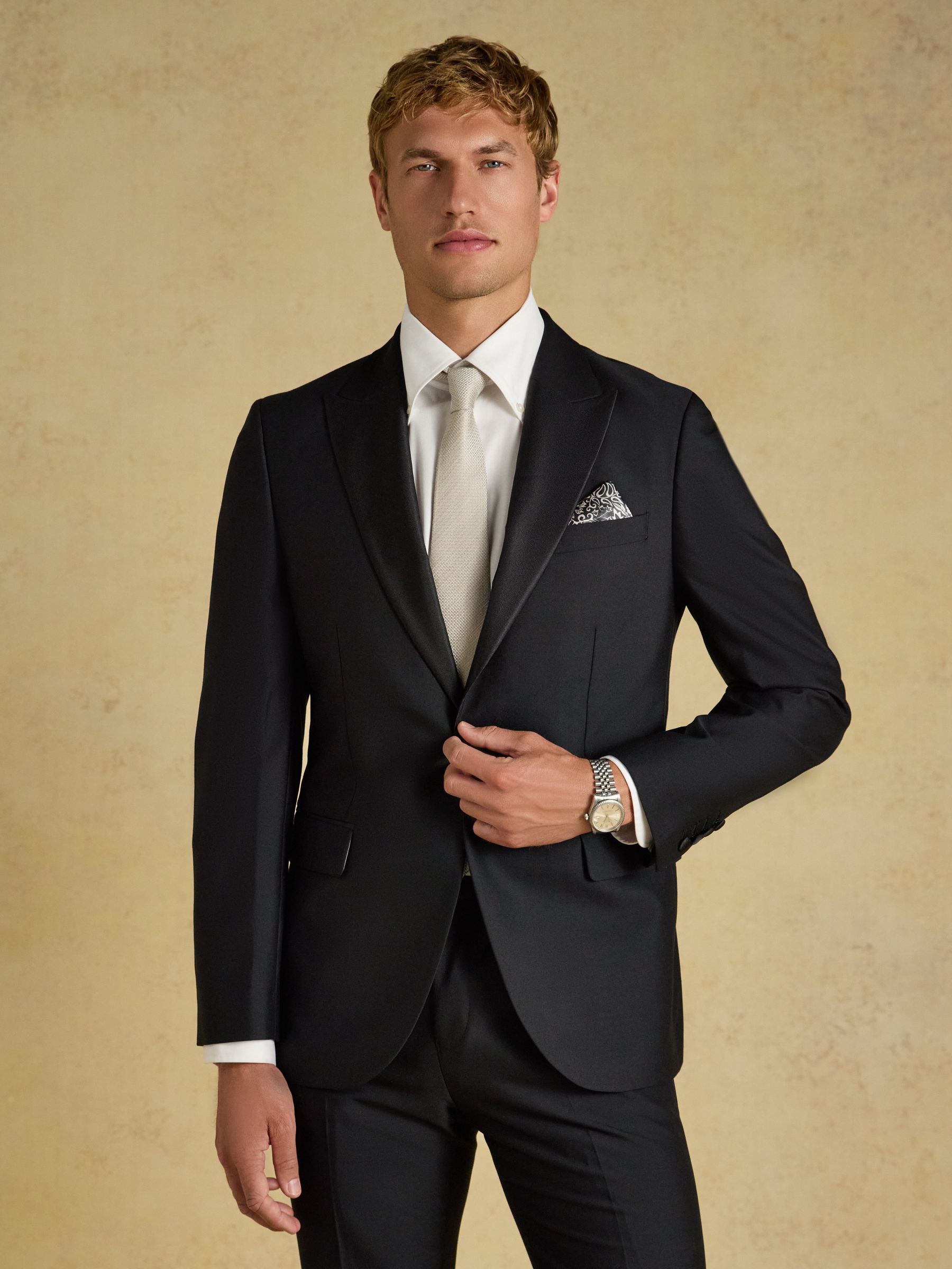 Black Slim Fit Tuxedo Suit Jacket - Image 1 of 8 Black Slim Fit Tuxedo Suit Jacket - Image 1 of 8