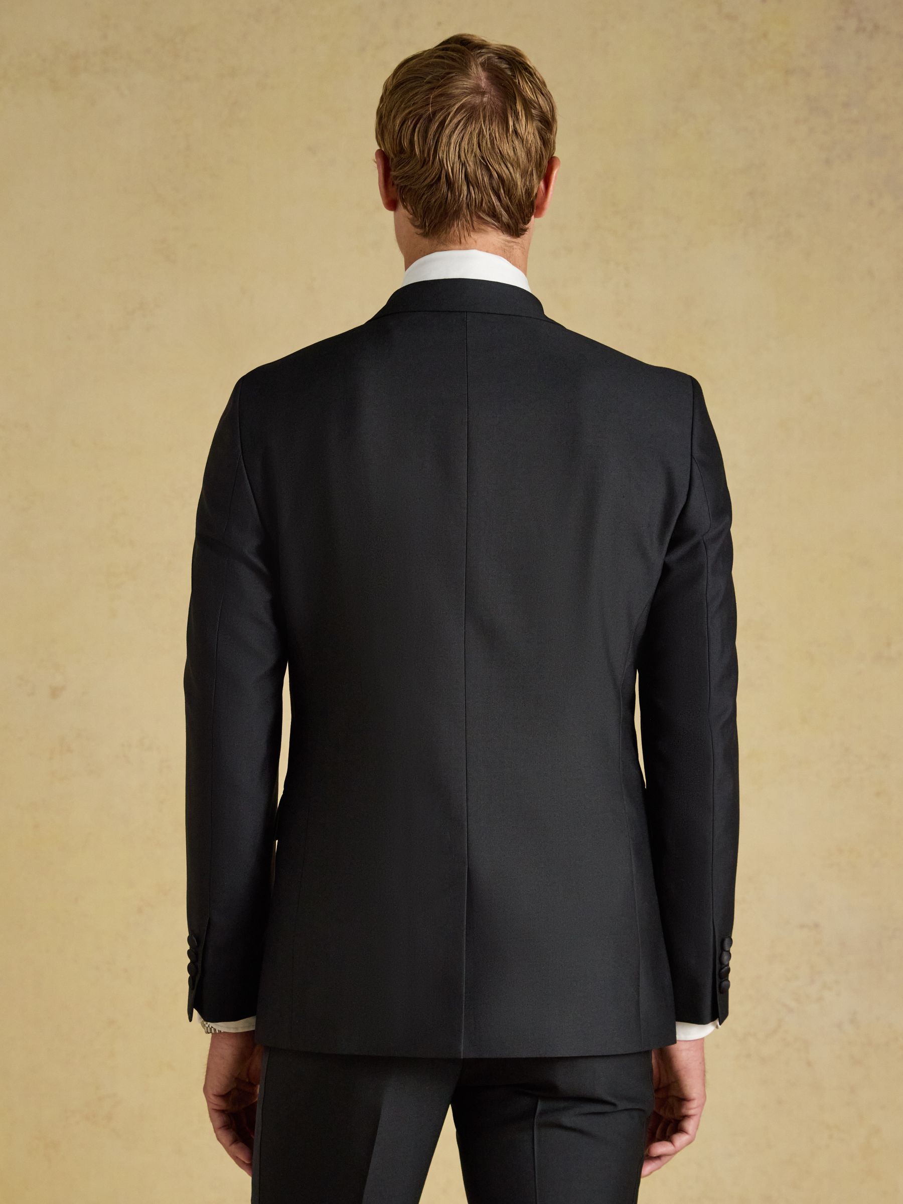 Black Slim Fit Tuxedo Suit Jacket - Image 2 of 8 Black Slim Fit Tuxedo Suit Jacket - Image 2 of 8