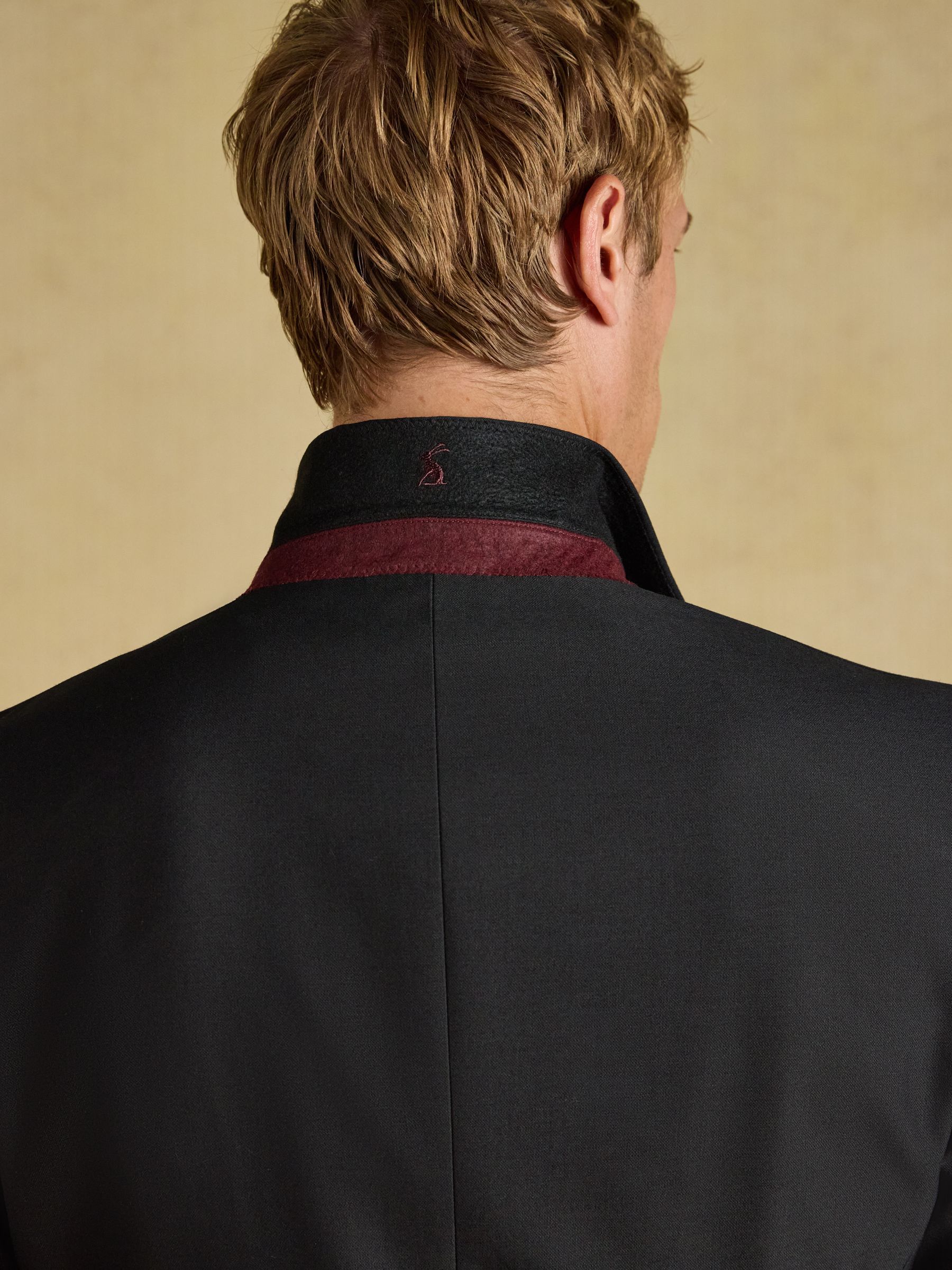 Black Slim Fit Tuxedo Suit Jacket - Image 8 of 8