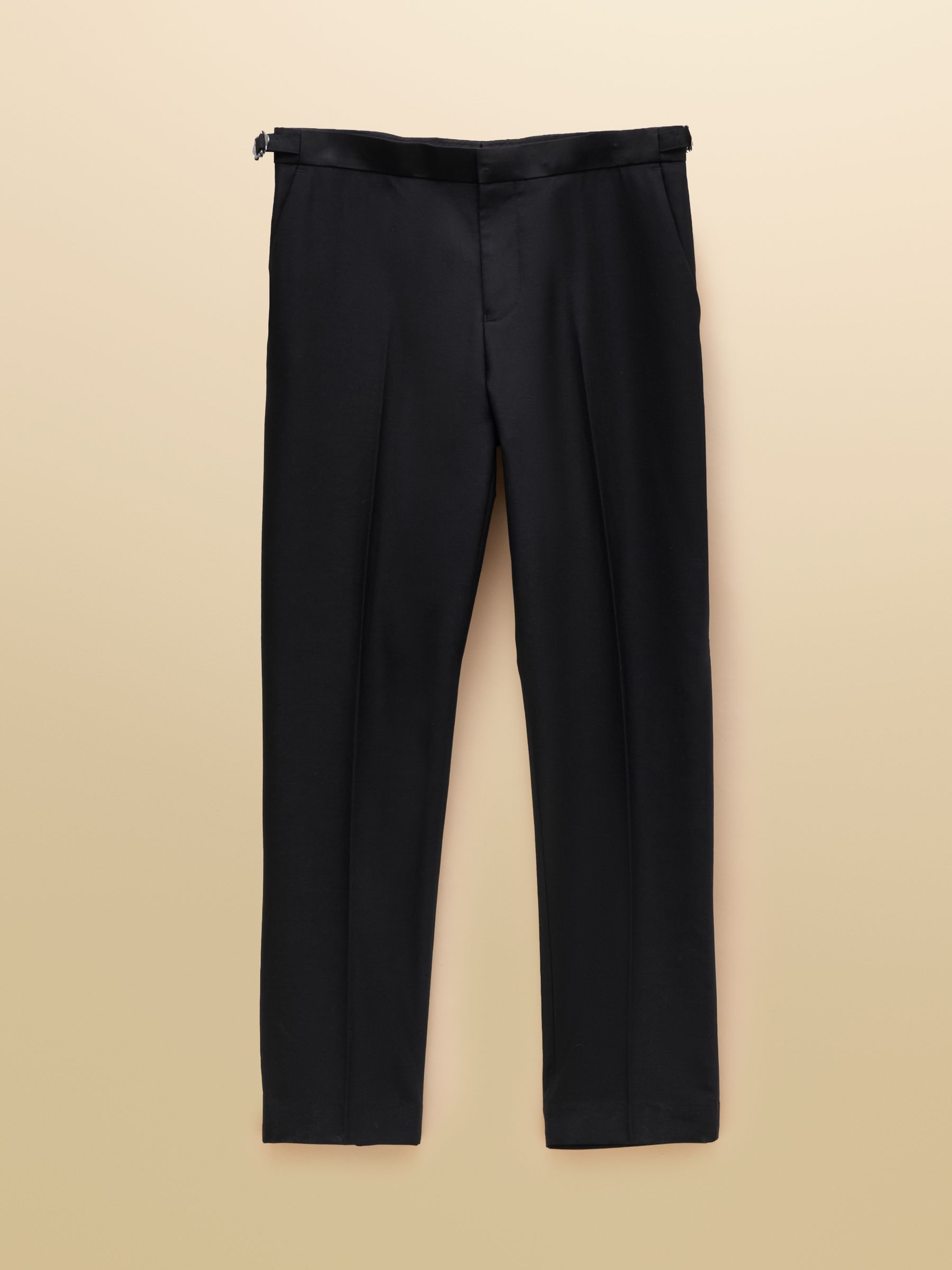 Black Slim Fit Tuxedo Suit Trousers - Image 8 of 8