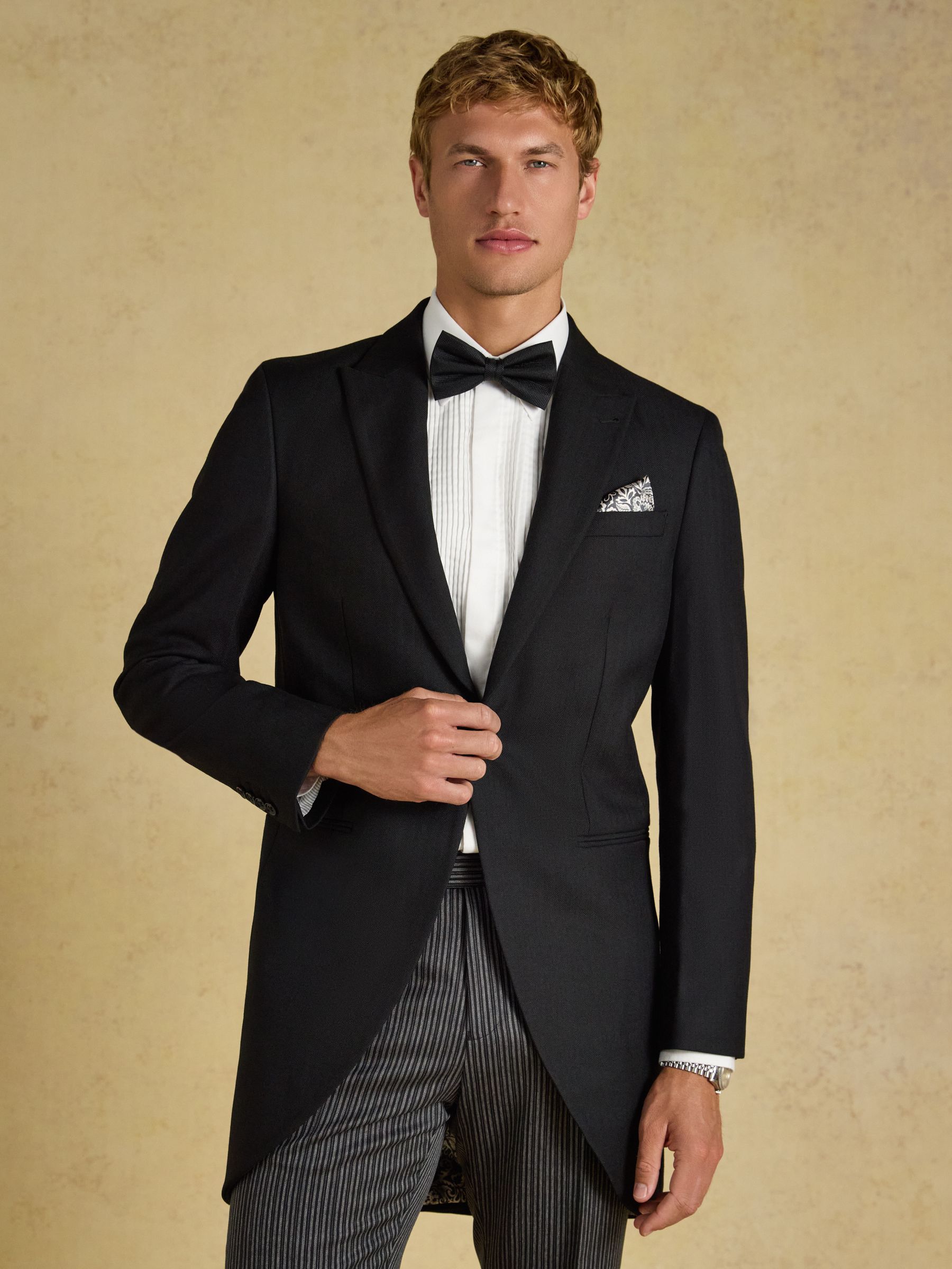 Black Slim Fit Morning Suit Jacket - Image 1 of 8 Black Slim Fit Morning Suit Jacket - Image 1 of 8