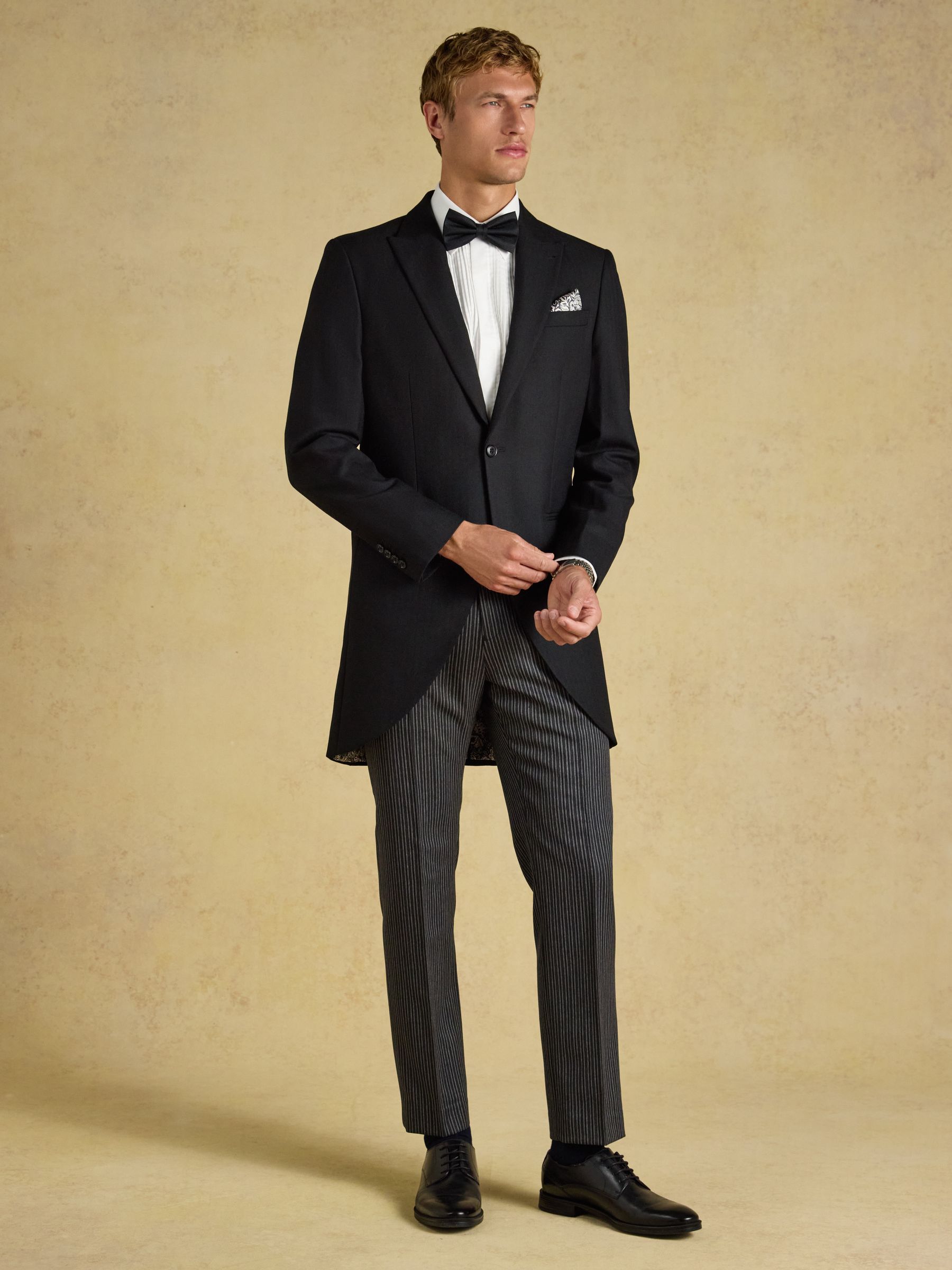 Black Slim Fit Morning Suit Jacket - Image 4 of 8