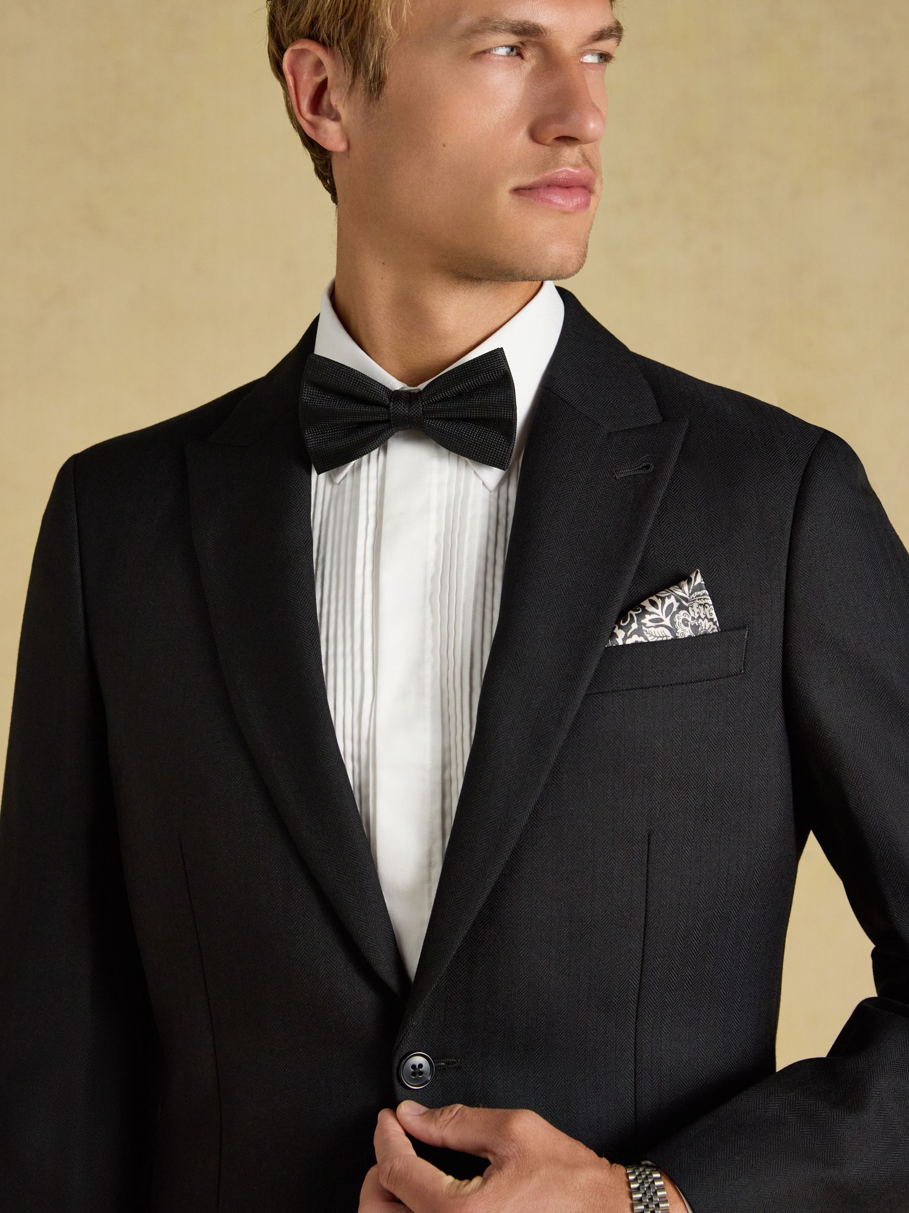 Black Slim Fit Morning Suit Jacket - Image 6 of 8