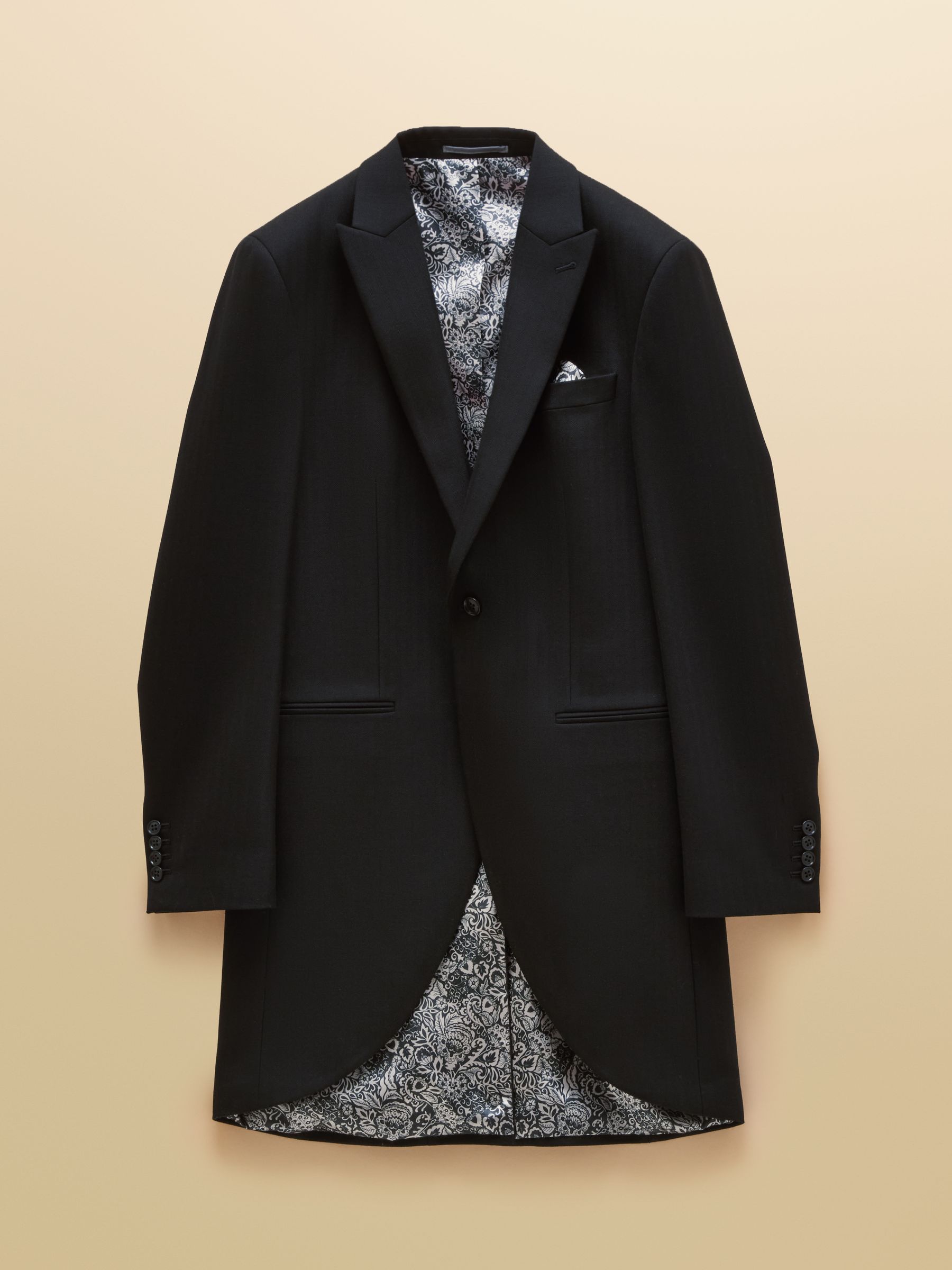 Black Slim Fit Morning Suit Jacket - Image 8 of 8