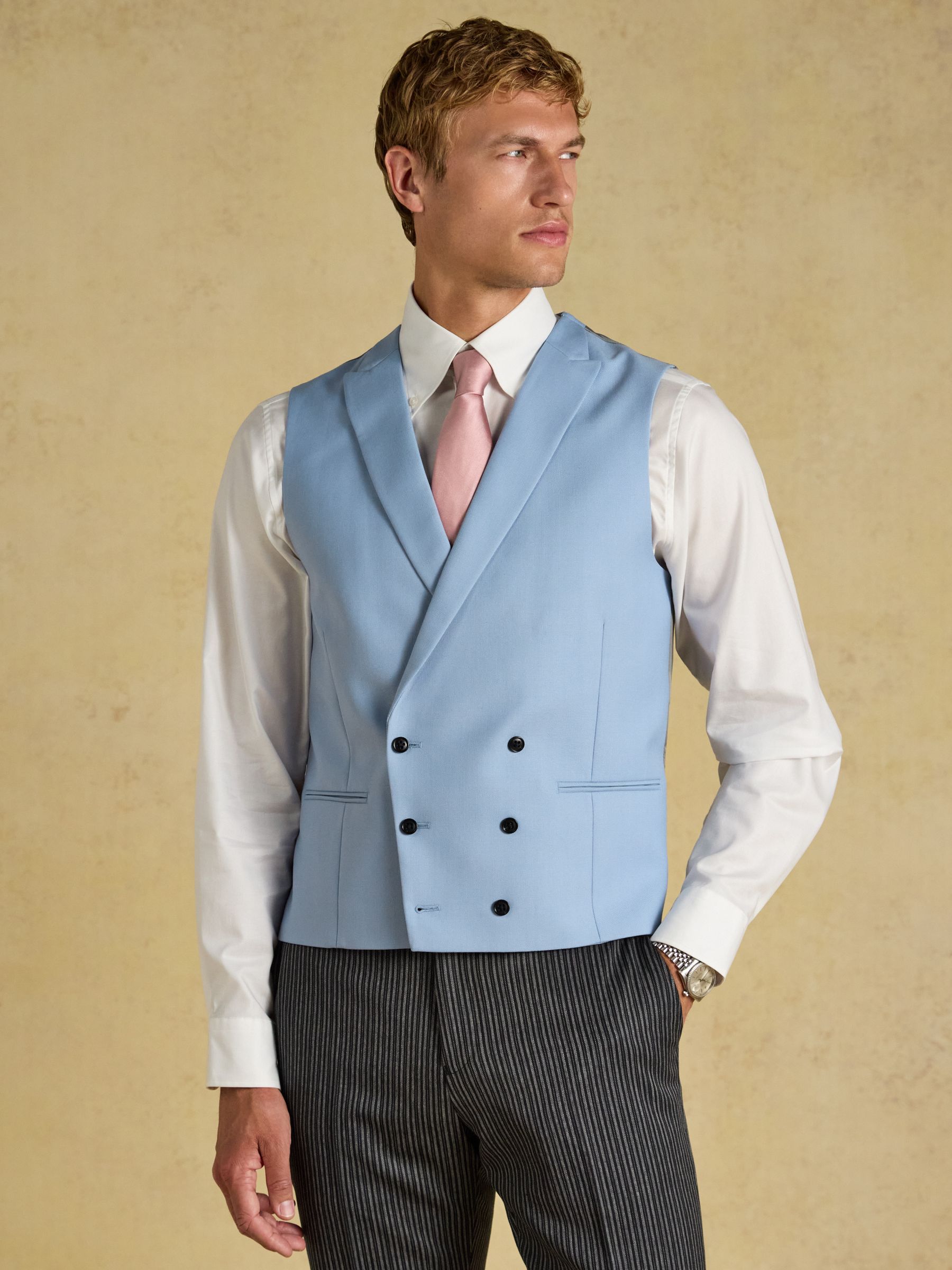 Blue Morning Suit Waistcoat - Image 1 of 7