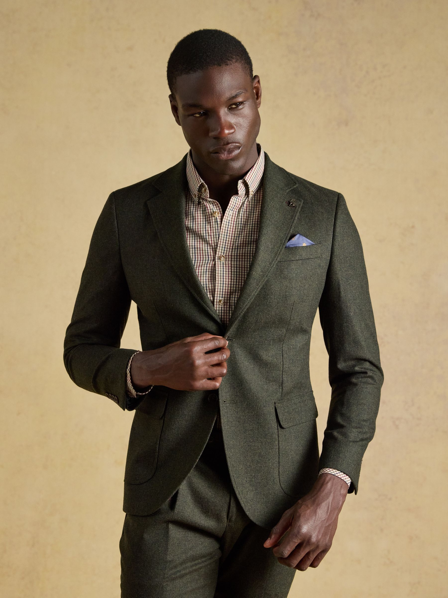 Green Slim Fit Texture Suit Jacket - Image 1 of 11 Green Slim Fit Texture Suit Jacket - Image 1 of 11