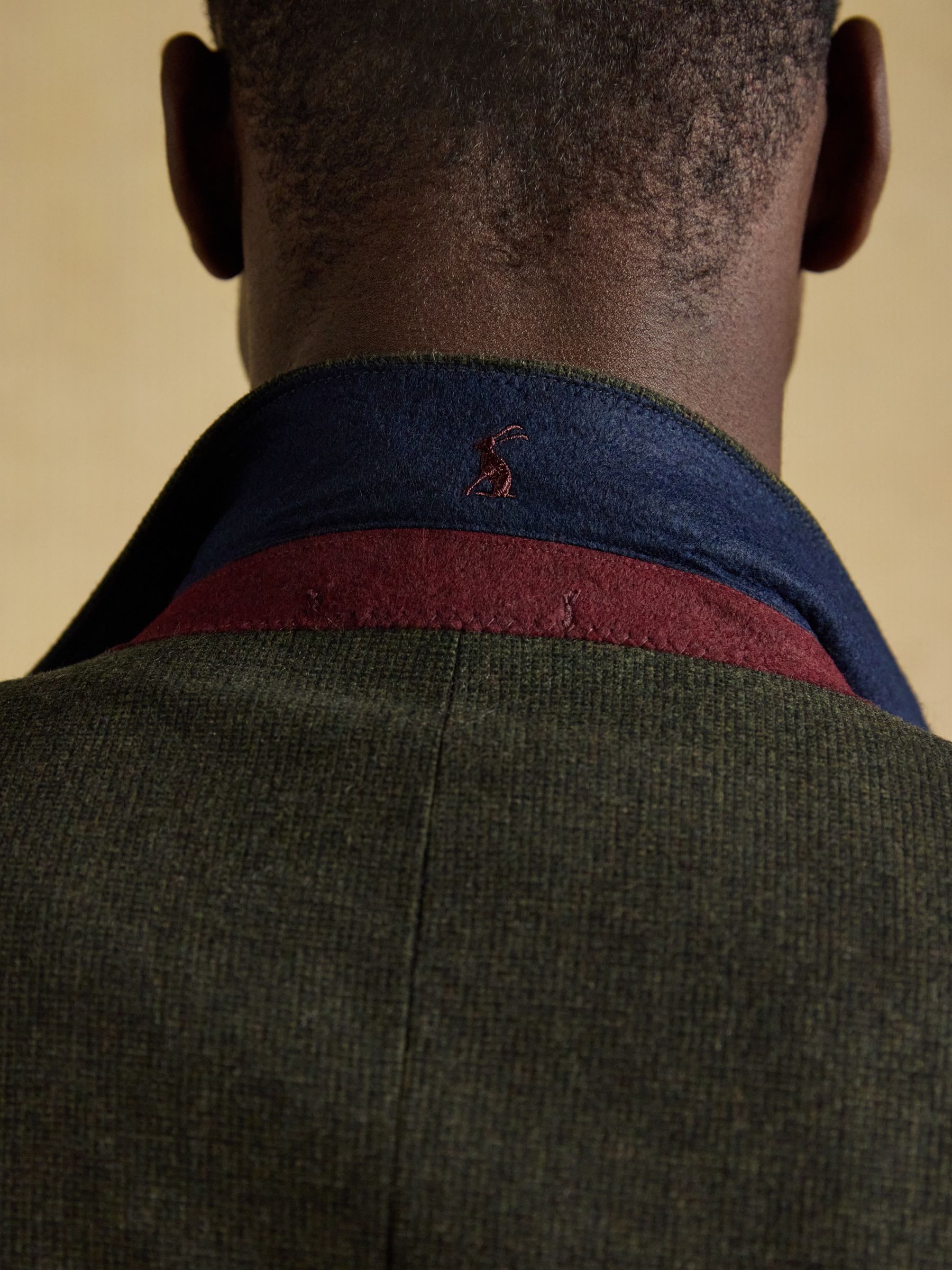 Green Slim Fit Texture Suit Jacket - Image 6 of 11