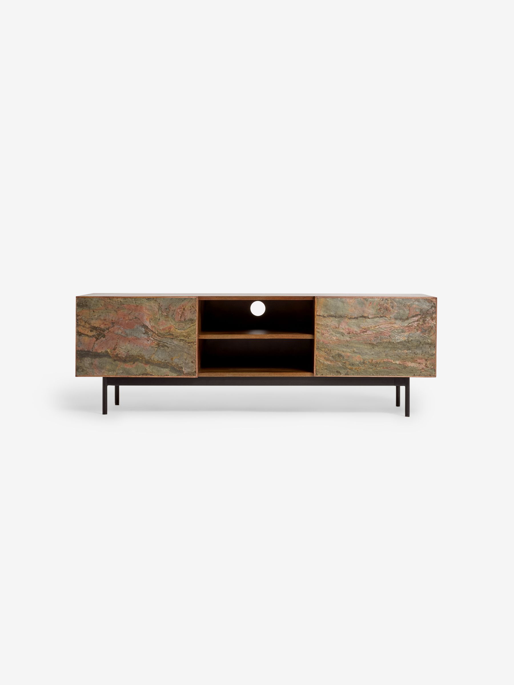 Dilan Up to 50 inch TV Unit in Mango Wood Stone Veneer - Image 5 of 5 Dilan Up to 50 inch TV Unit in Mango Wood Stone Veneer - Image 5 of 5