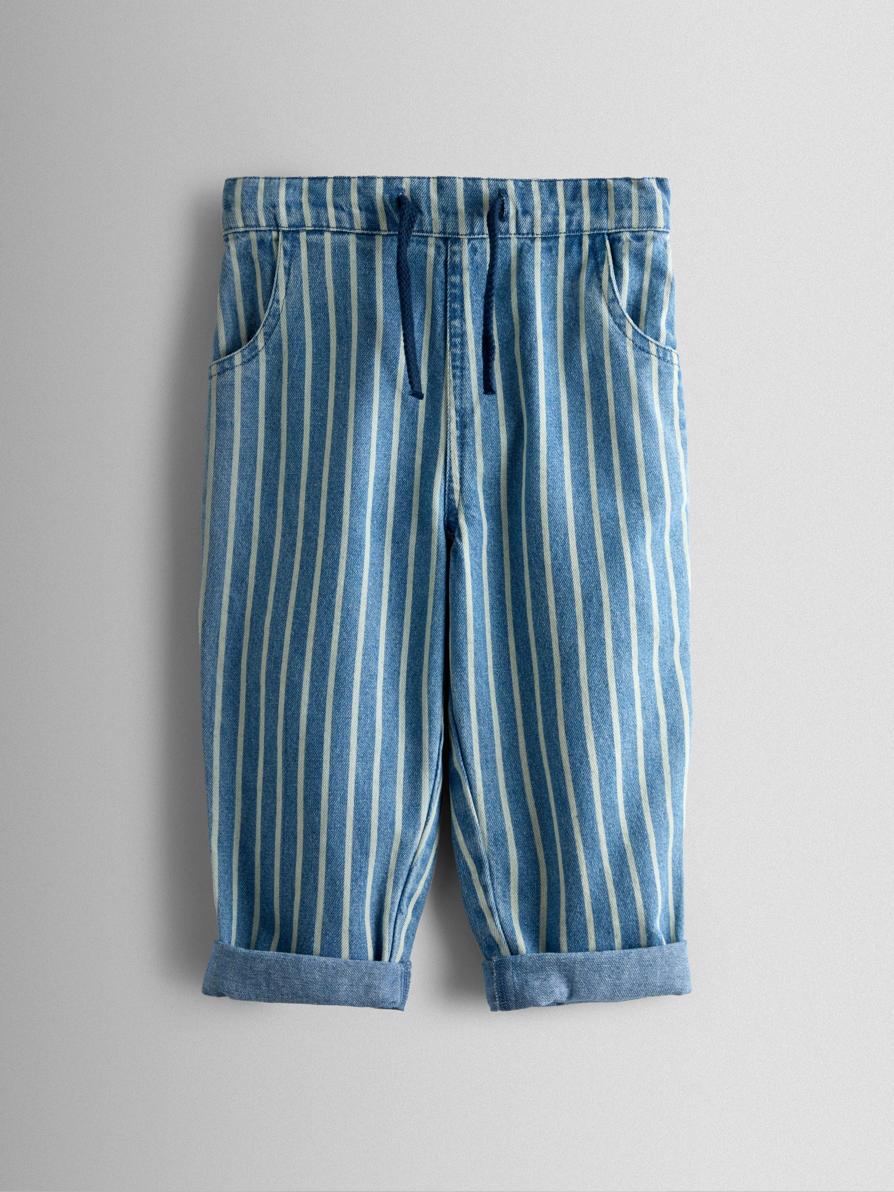 Light Wash Striped Denim Jeans - Image 1 of 4