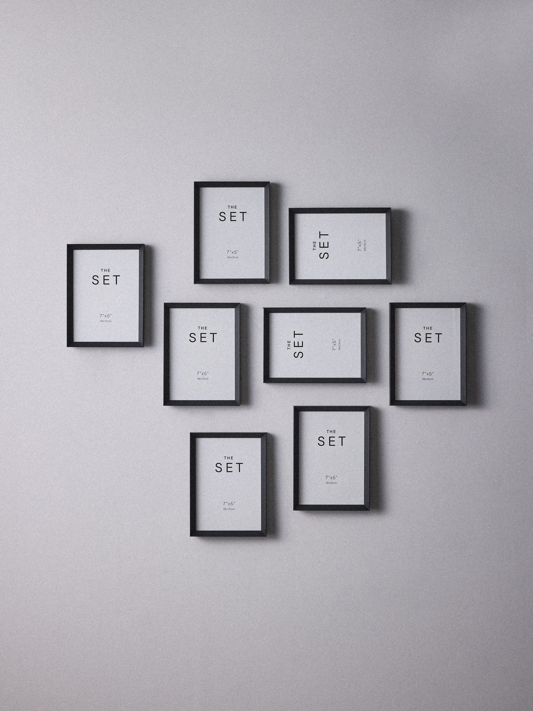 The Set 8 Pack Black 7x5 Frames - Image 1 of 4 The Set 8 Pack Black 7x5 Frames - Image 1 of 4