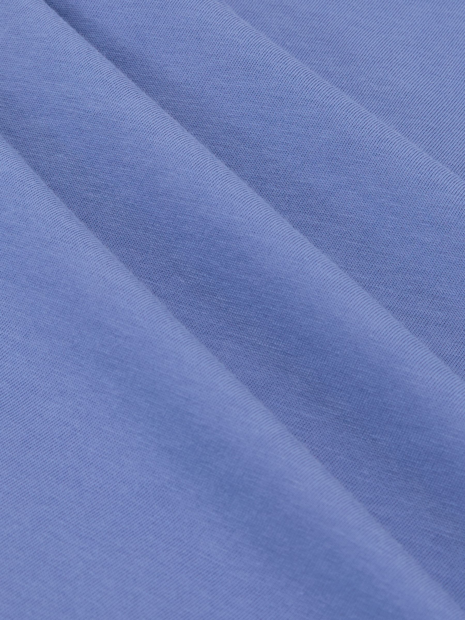 Cotton Crew-Neck Tailored-Fit T-Shirt in Cornflower Blue - Image 6 of 6
