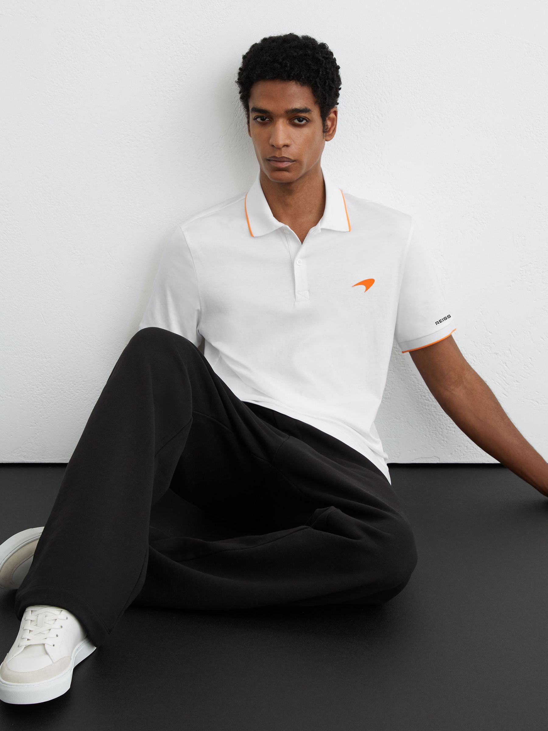 McLaren Racing Air-Water Cotton Polo Shirt in White - Image 1 of 8