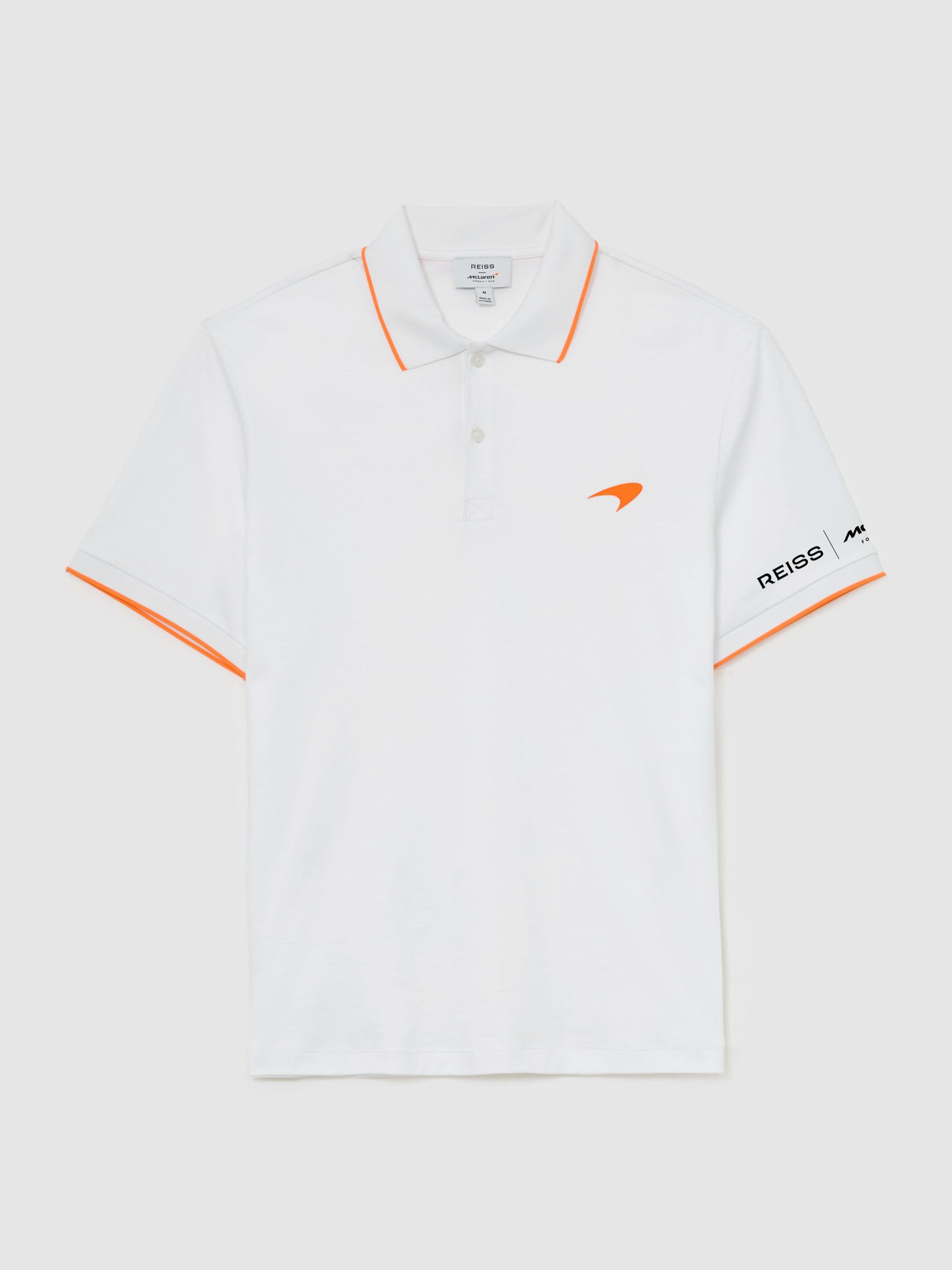 McLaren Racing Air-Water Cotton Polo Shirt in White - Image 2 of 8
