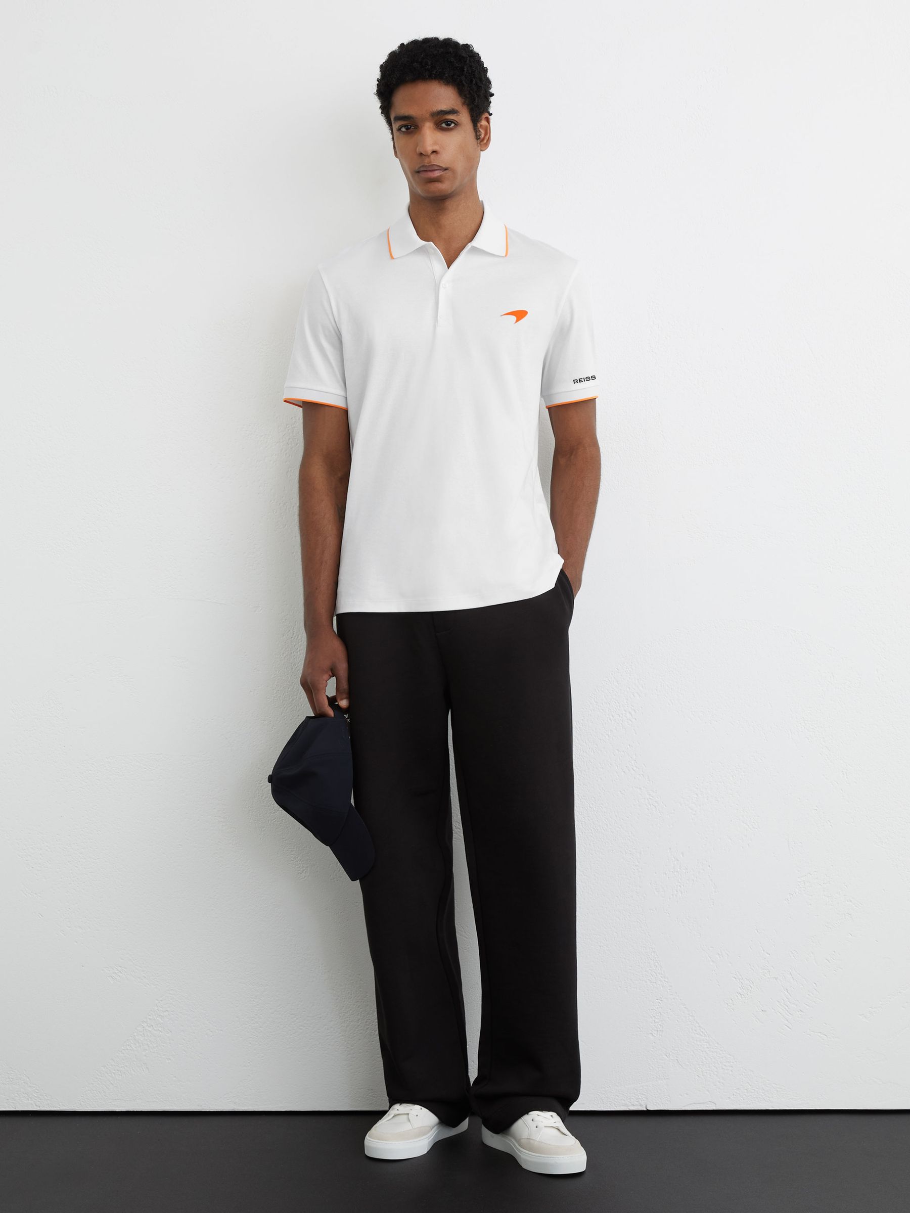 McLaren Racing Air-Water Cotton Polo Shirt in White - Image 3 of 8
