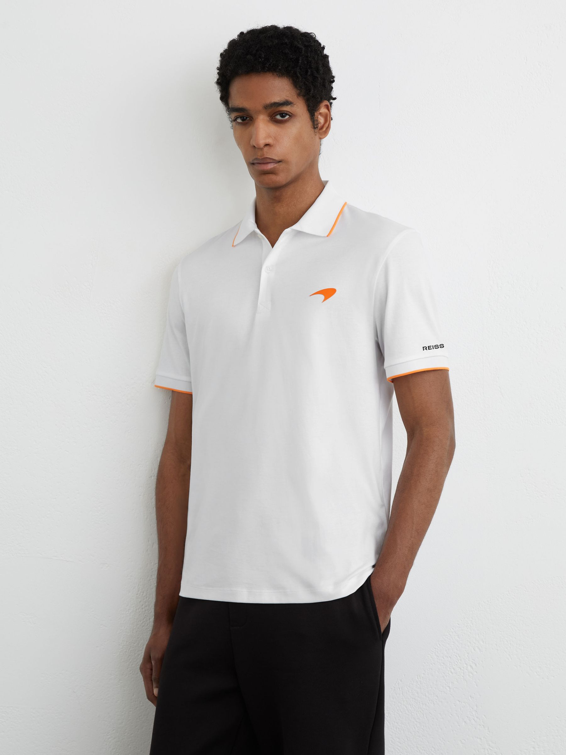 McLaren Racing Air-Water Cotton Polo Shirt in White - Image 5 of 8