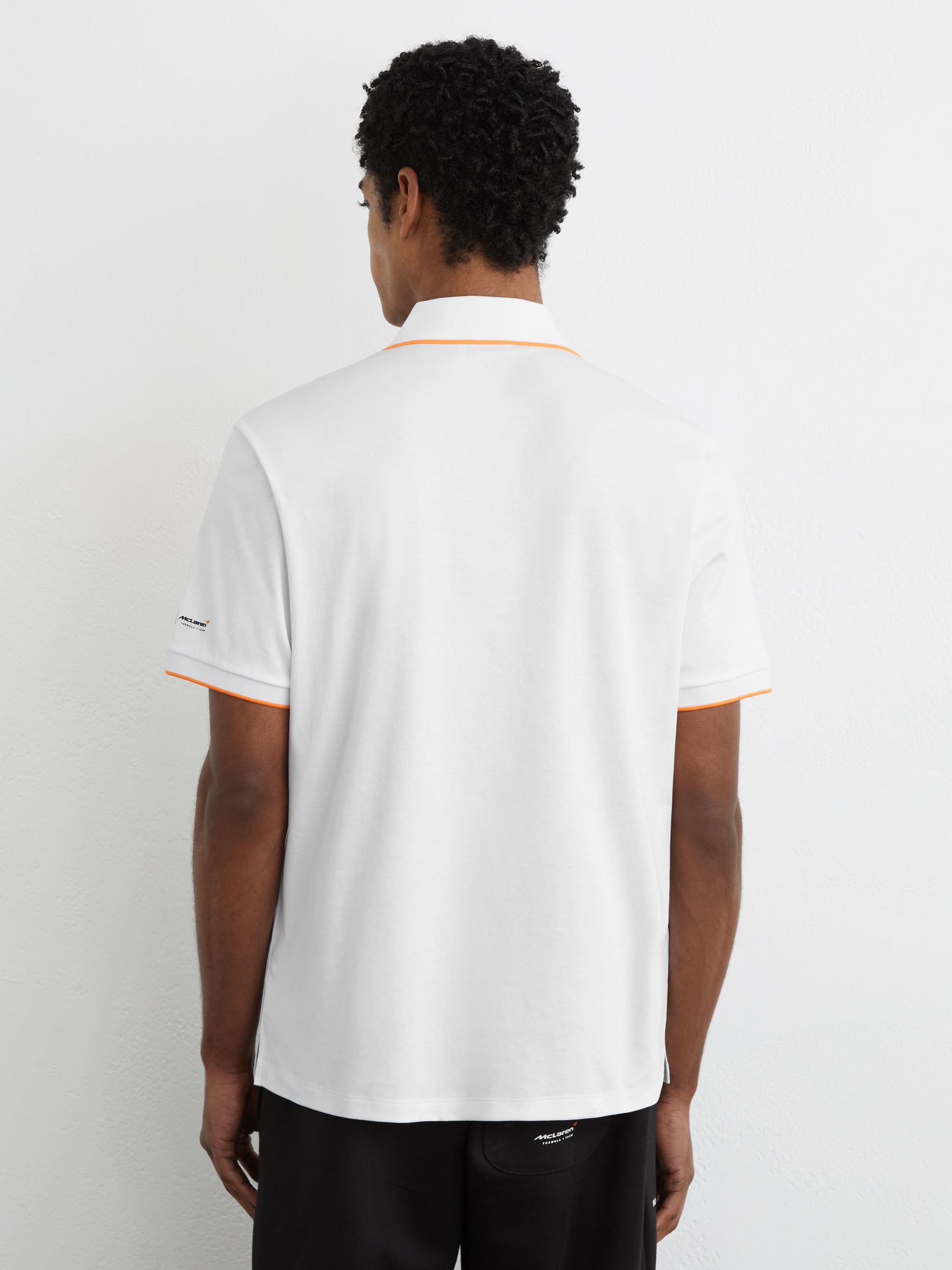 McLaren Racing Air-Water Cotton Polo Shirt in White - Image 6 of 8